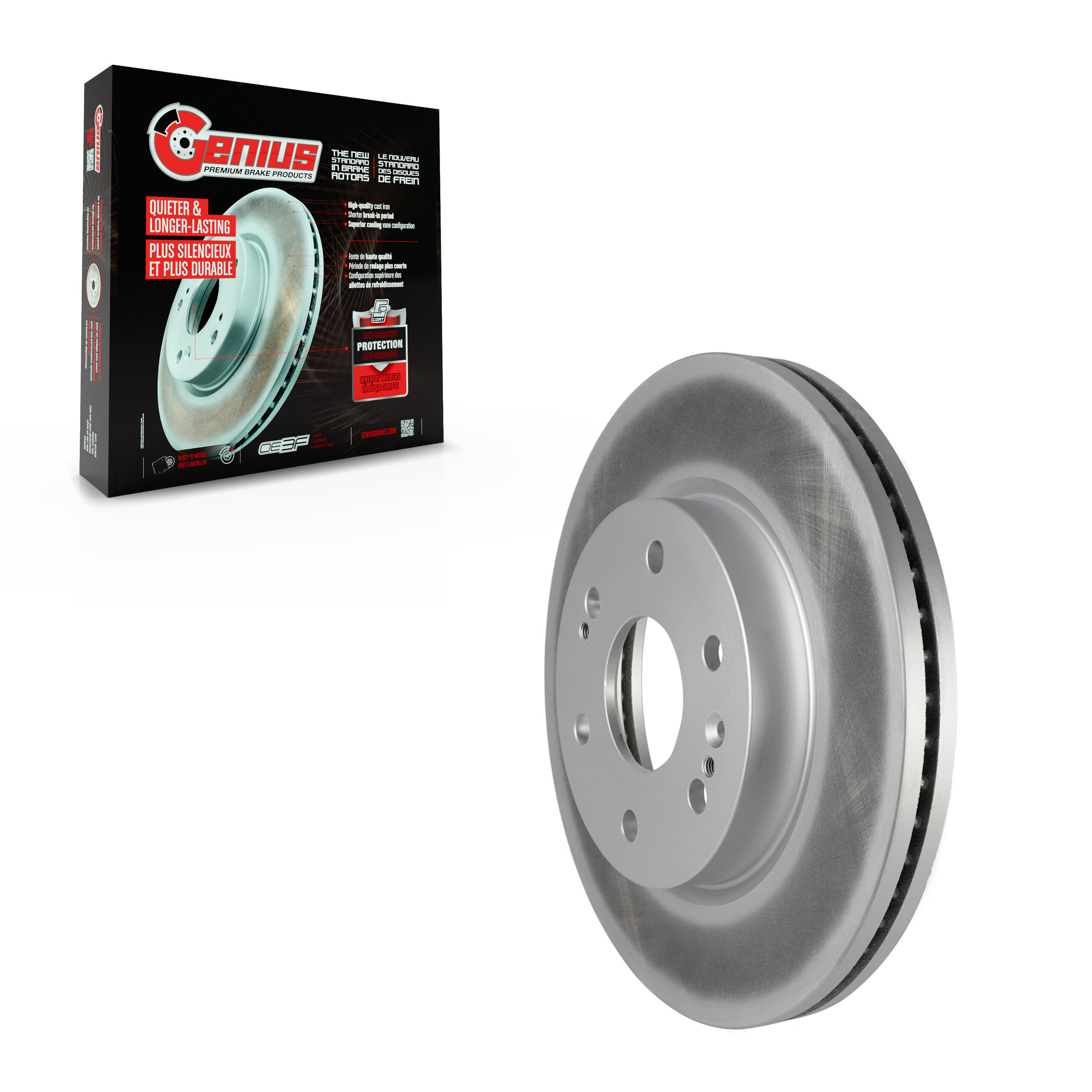 Genius - GCR-582458 - Front Disc Brake Rotor