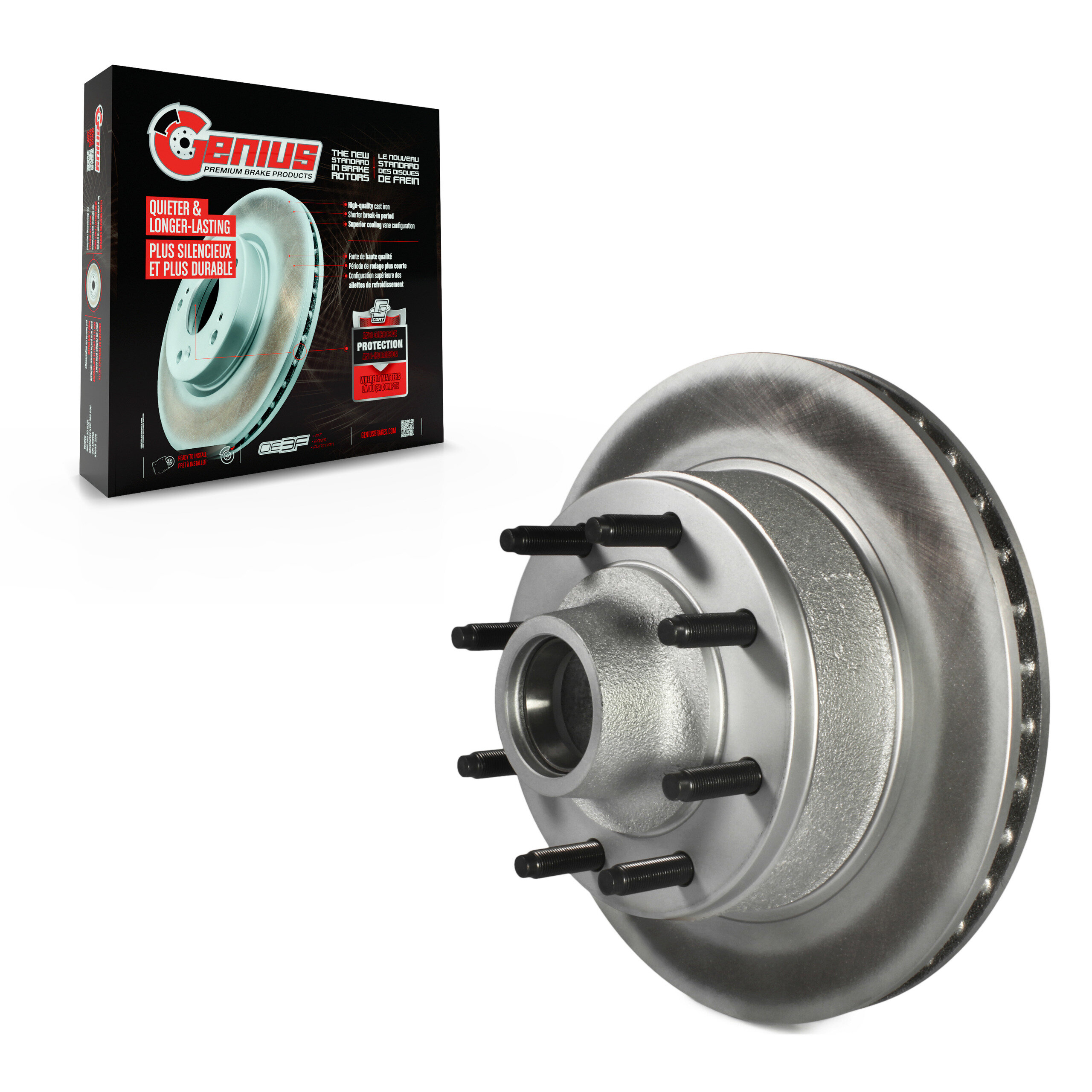 Genius - GCR-66528 - Front Disc Brake Rotor and Hub Assembly