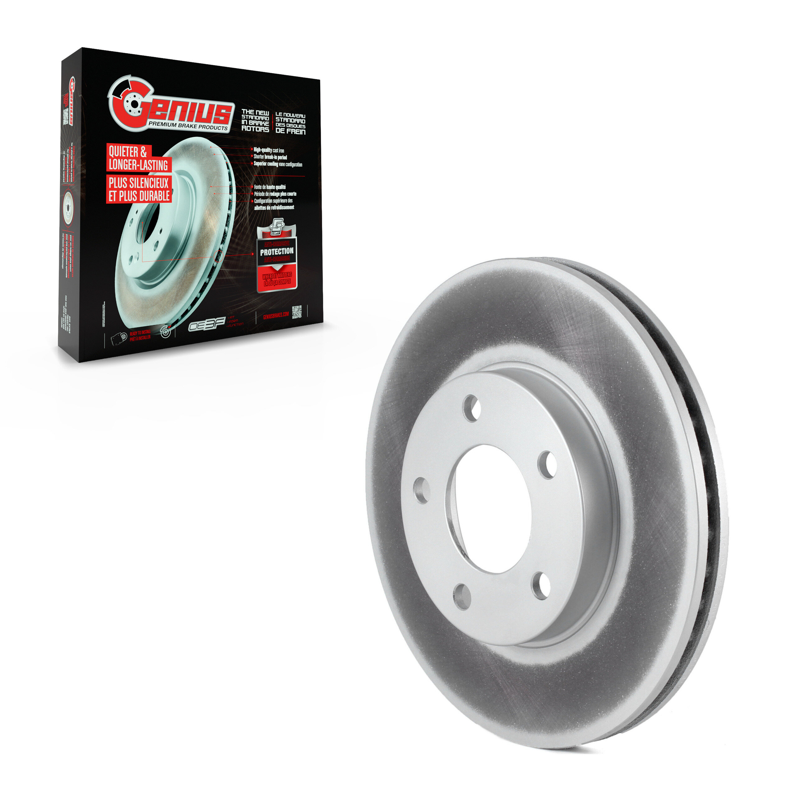 Genius - GCR-680025 - Front Disc Brake Rotor