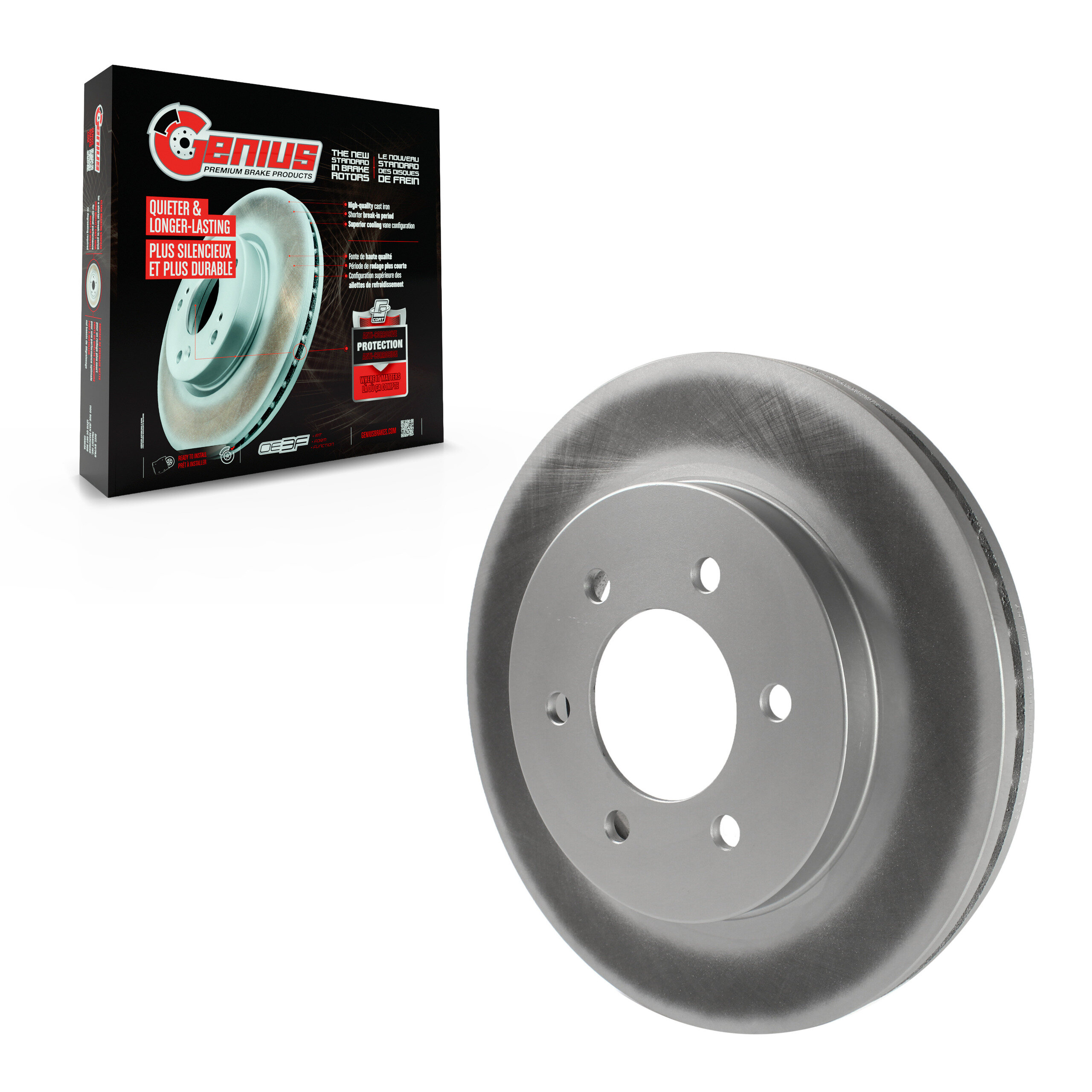 Genius - GCR-680180 - Front Disc Brake Rotor