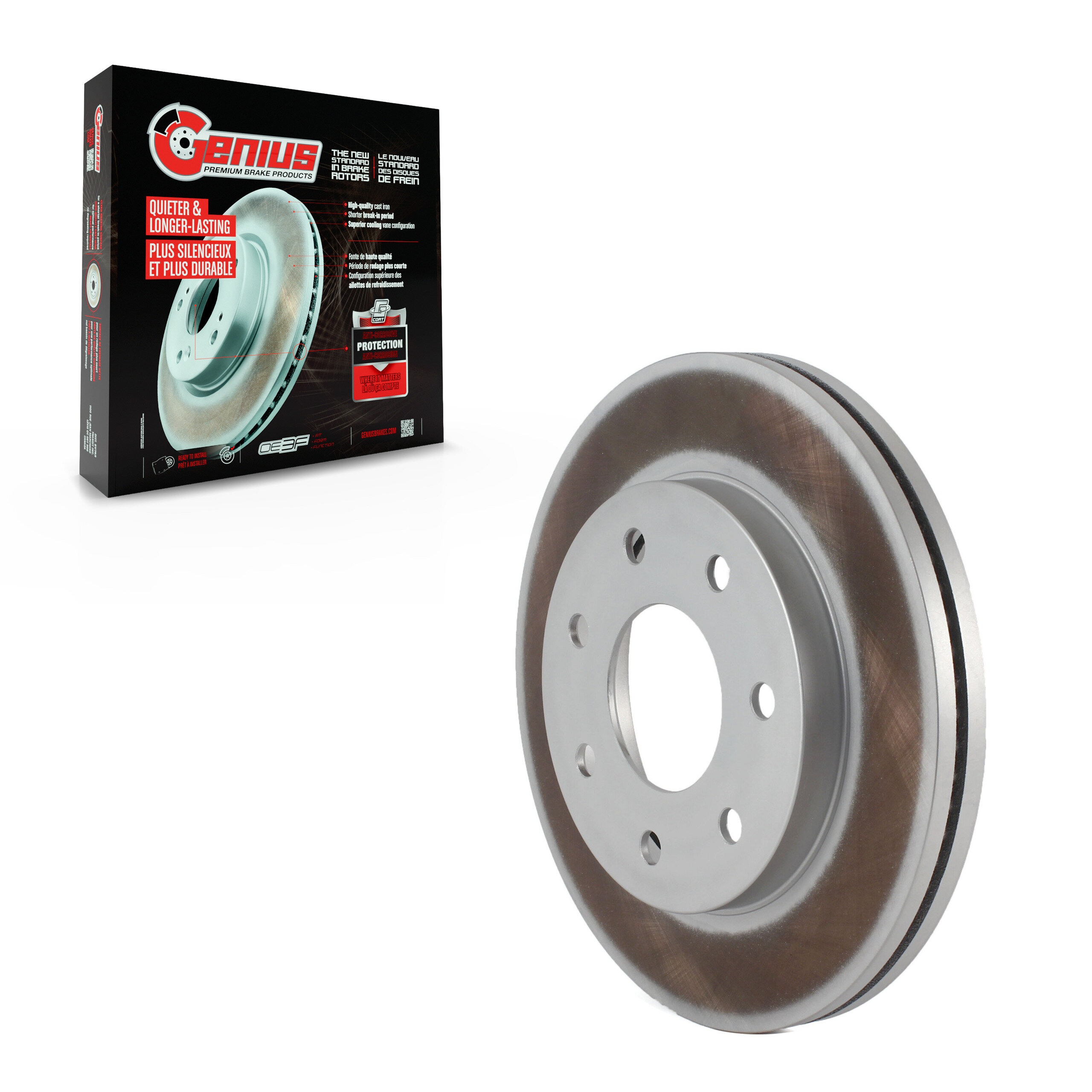 Genius - GCR-680181 - Front Disc Brake Rotor