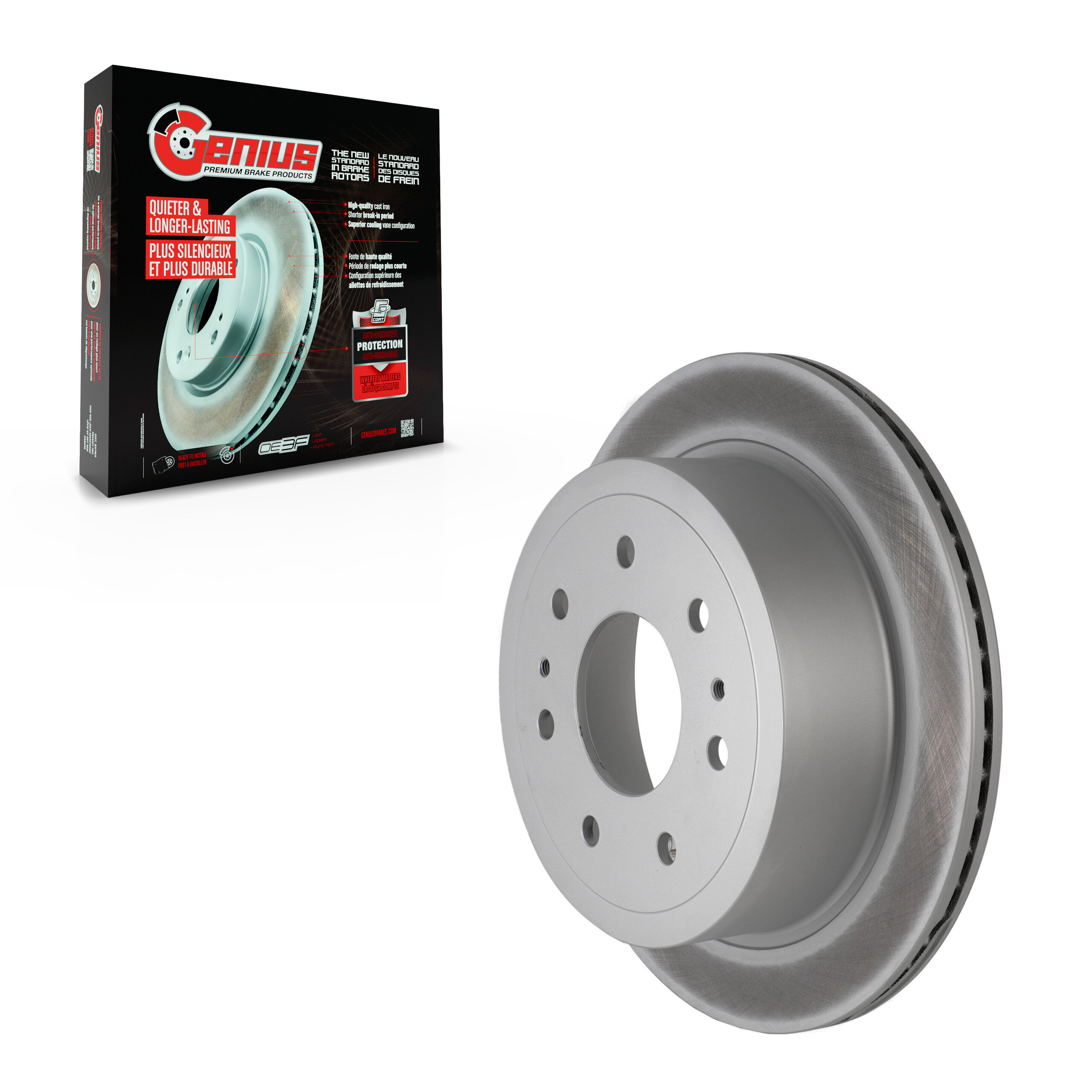 Genius - GCR-680183 - Rear Disc Brake Rotor
