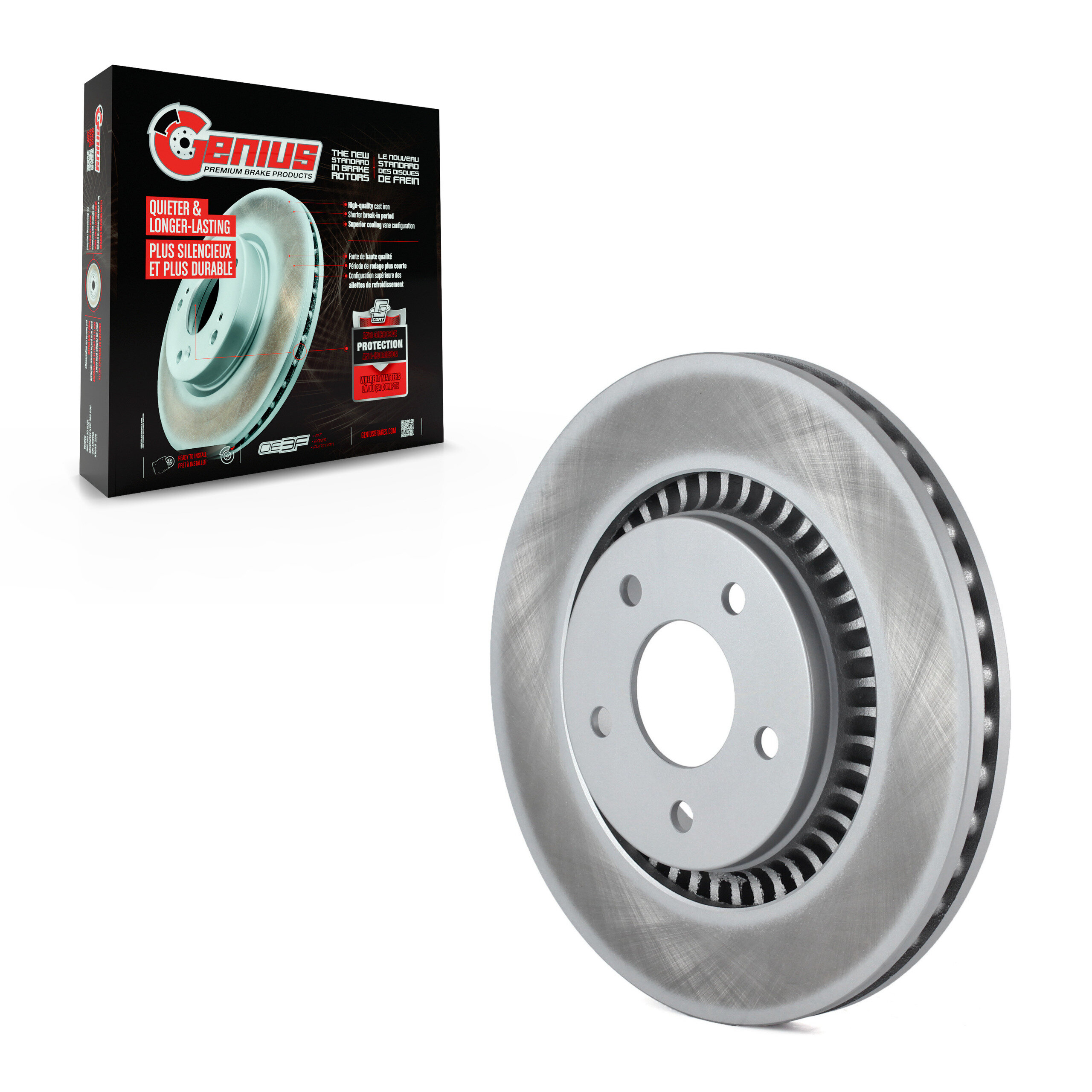 Genius - GCR-680282 - Front Disc Brake Rotor