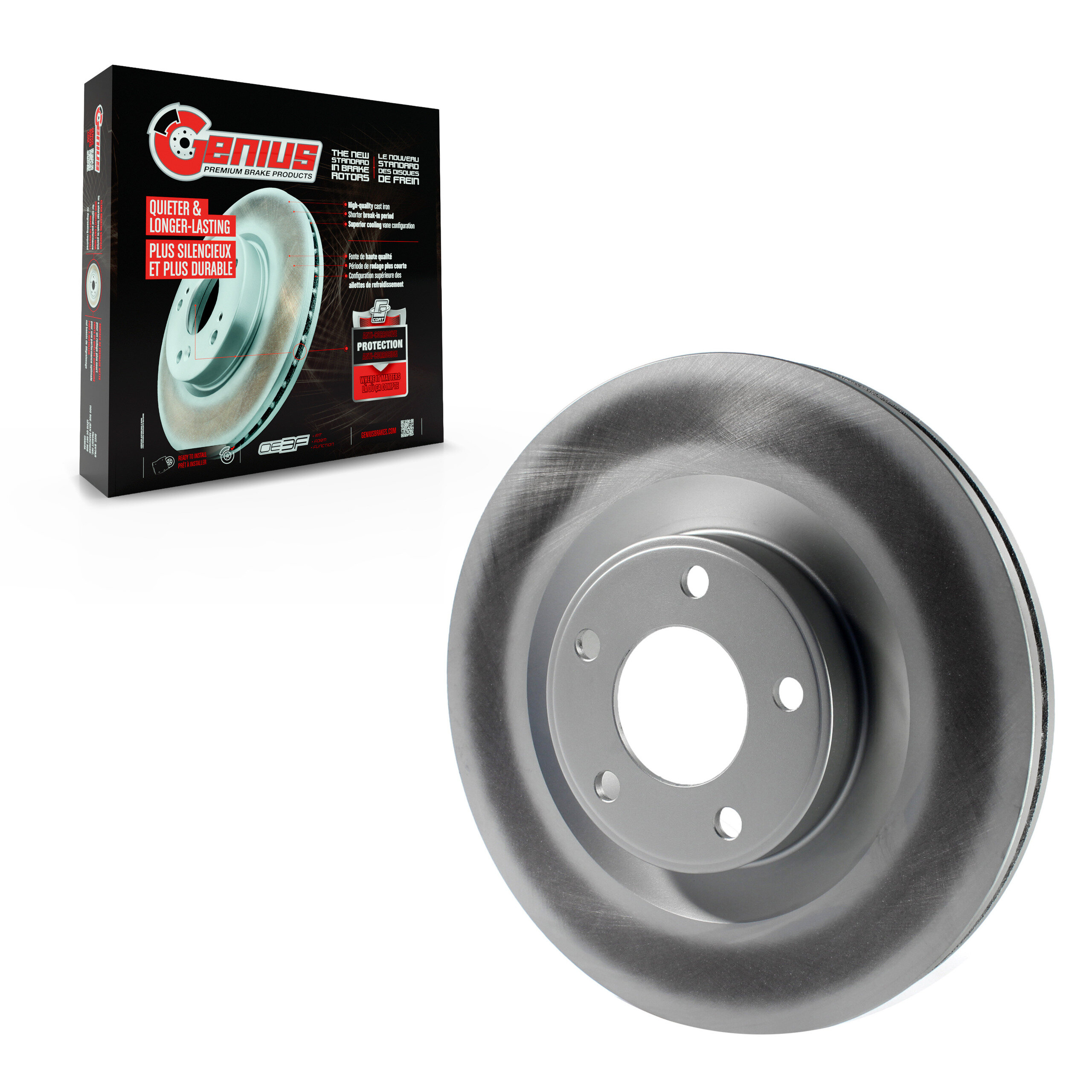 Genius - GCR-680544 - Front Disc Brake Rotor