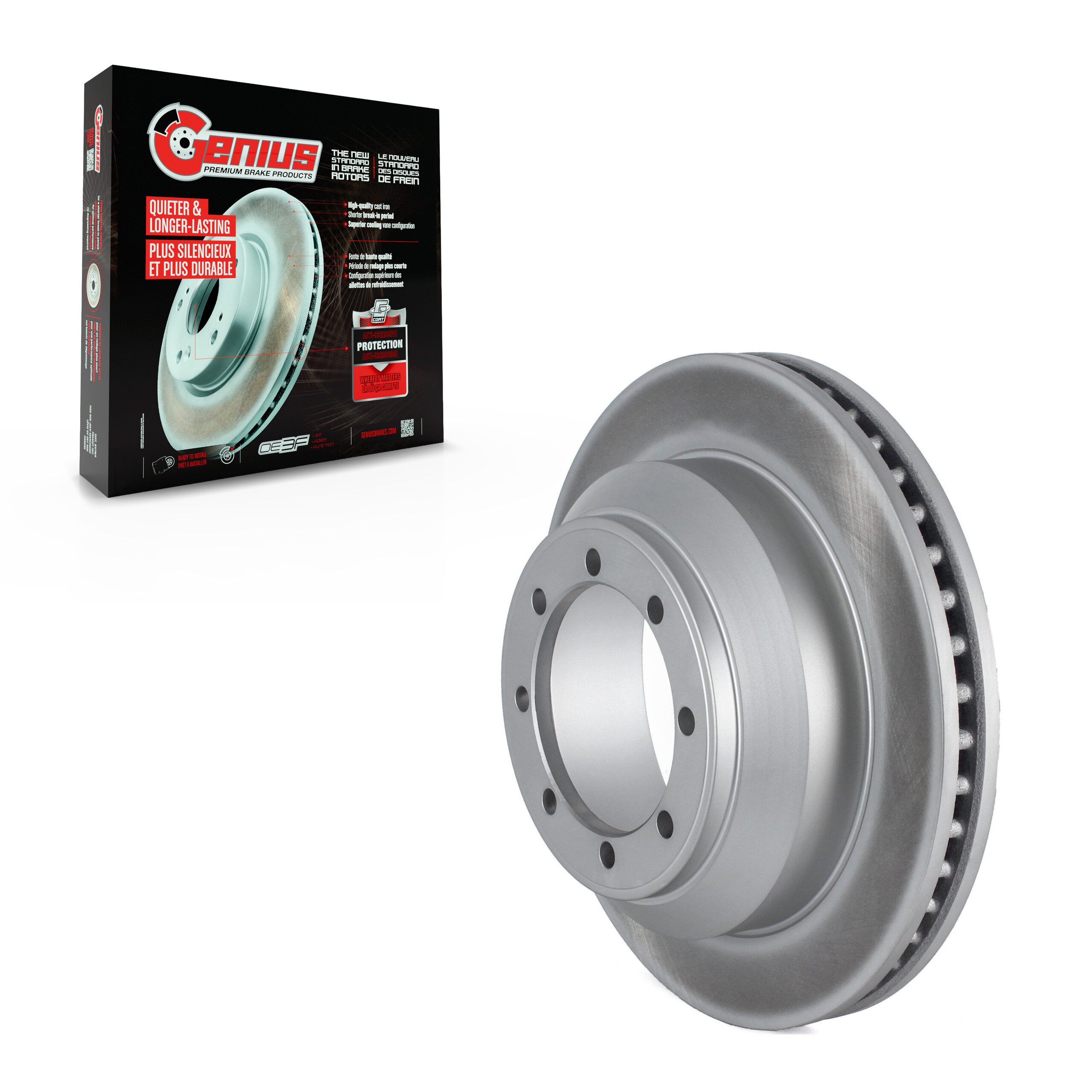 Genius - GCR-680680 - Rear Disc Brake Rotor