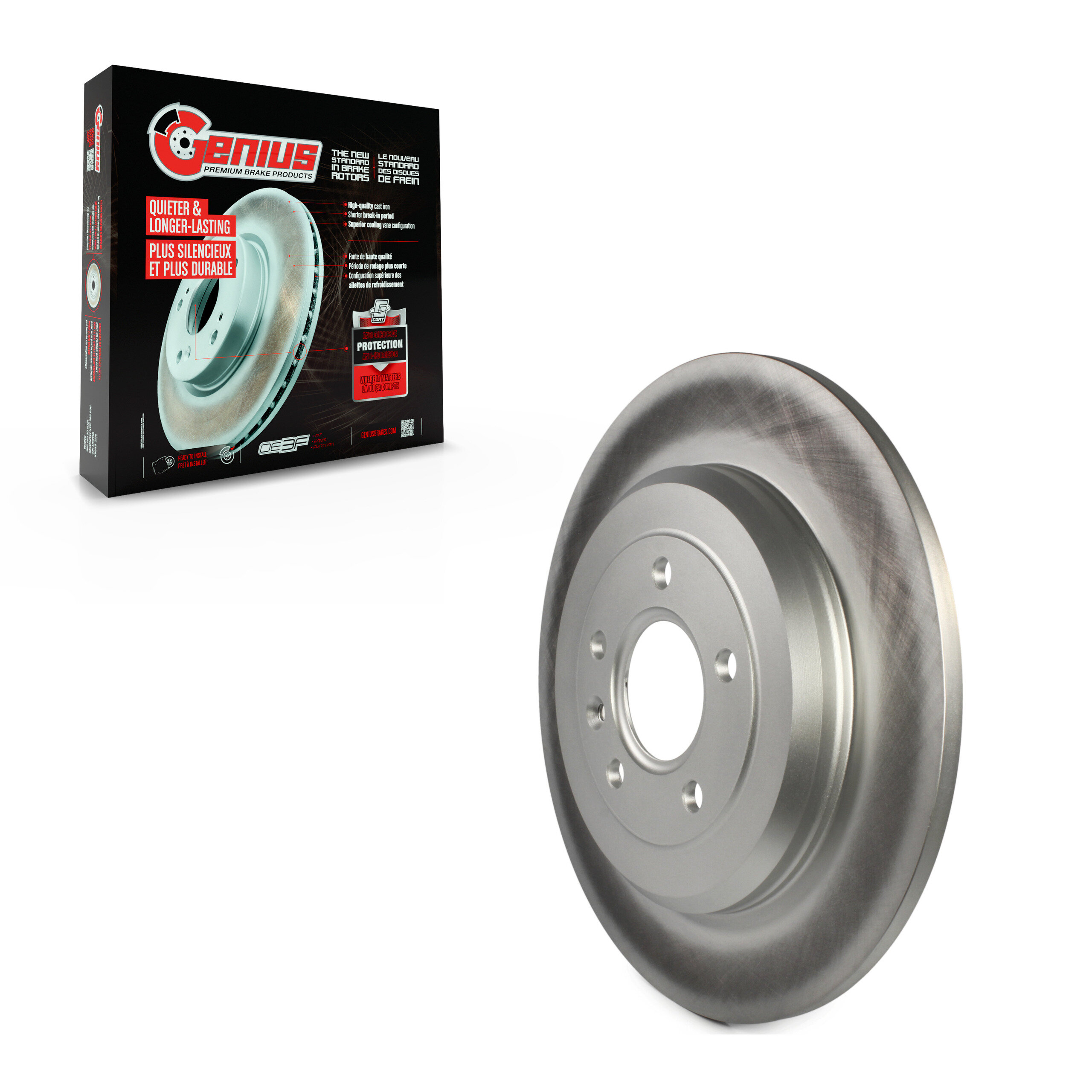 Genius - GCR-680686 - Rear Disc Brake Rotor