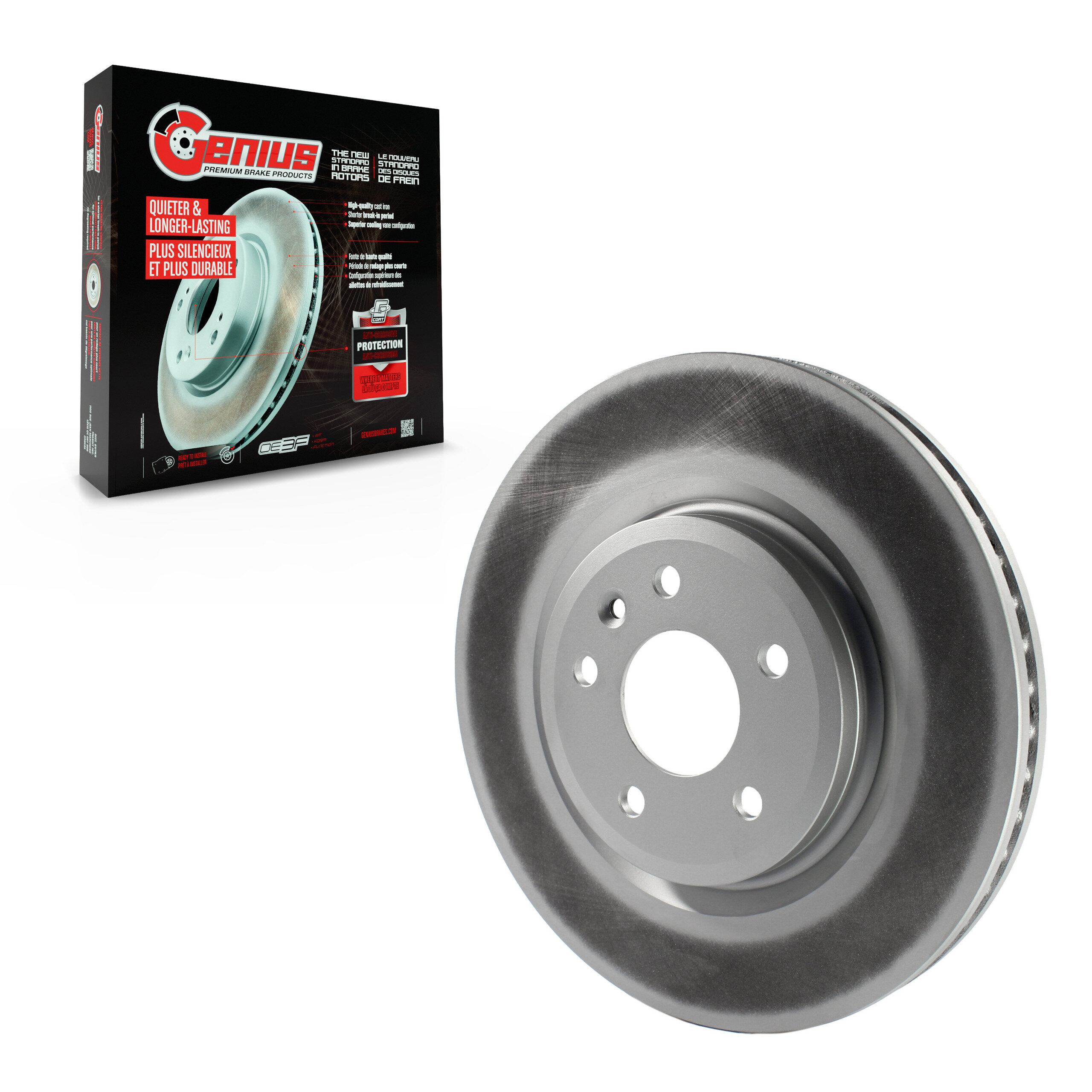 Genius - GCR-680758 - Front Disc Brake Rotor
