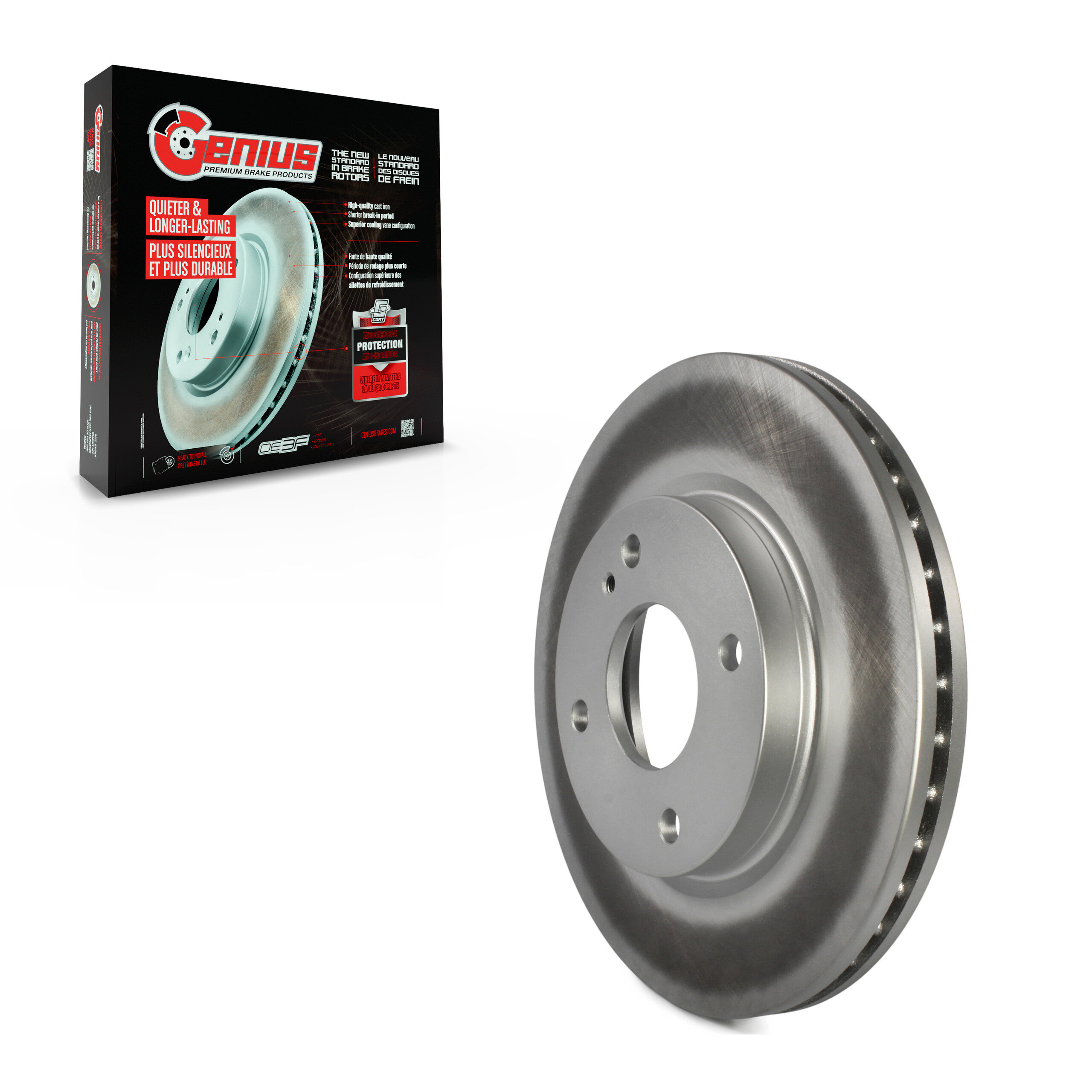 Genius - GCR-680822 - Front Disc Brake Rotor