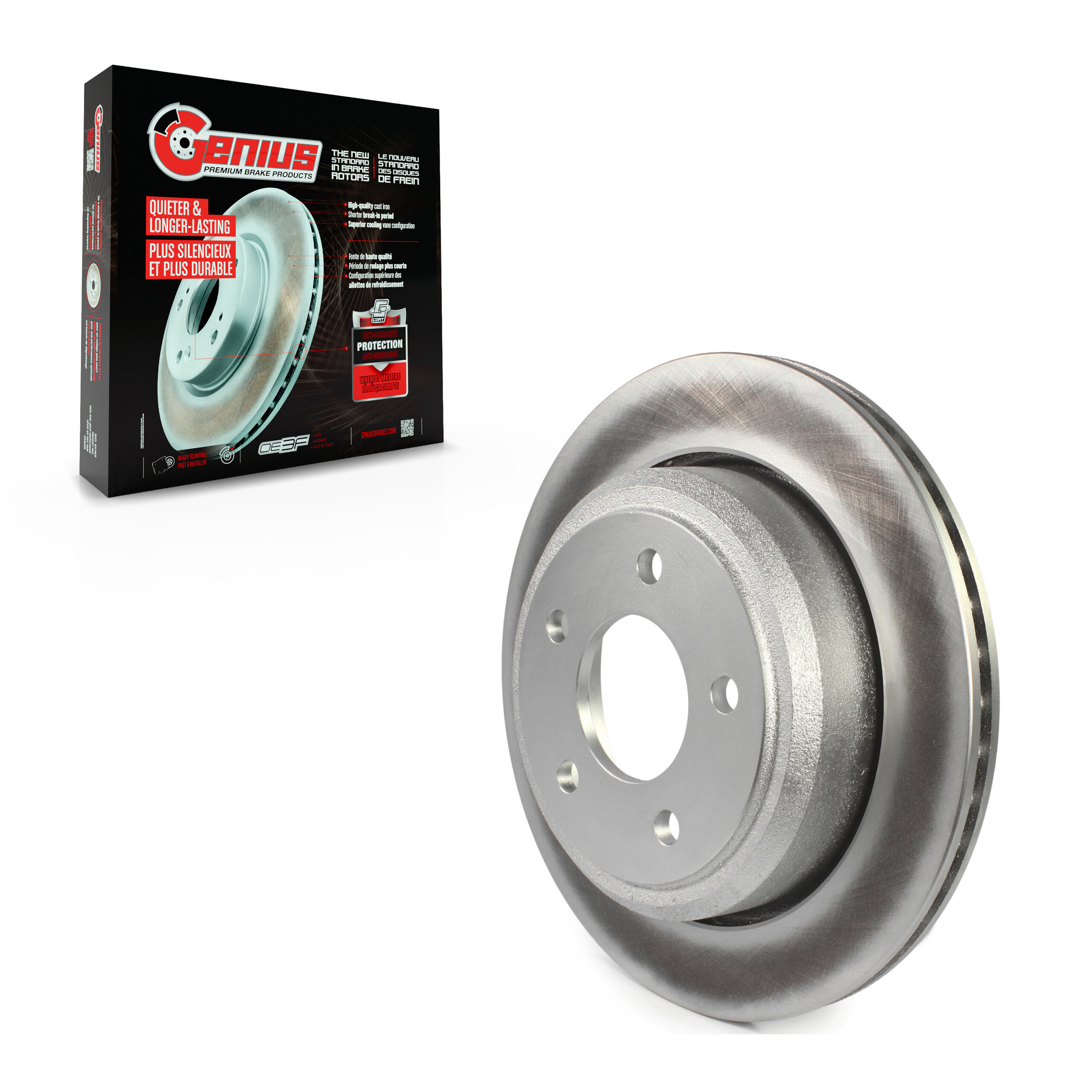 Genius - GCR-680898 - Rear Disc Brake Rotor
