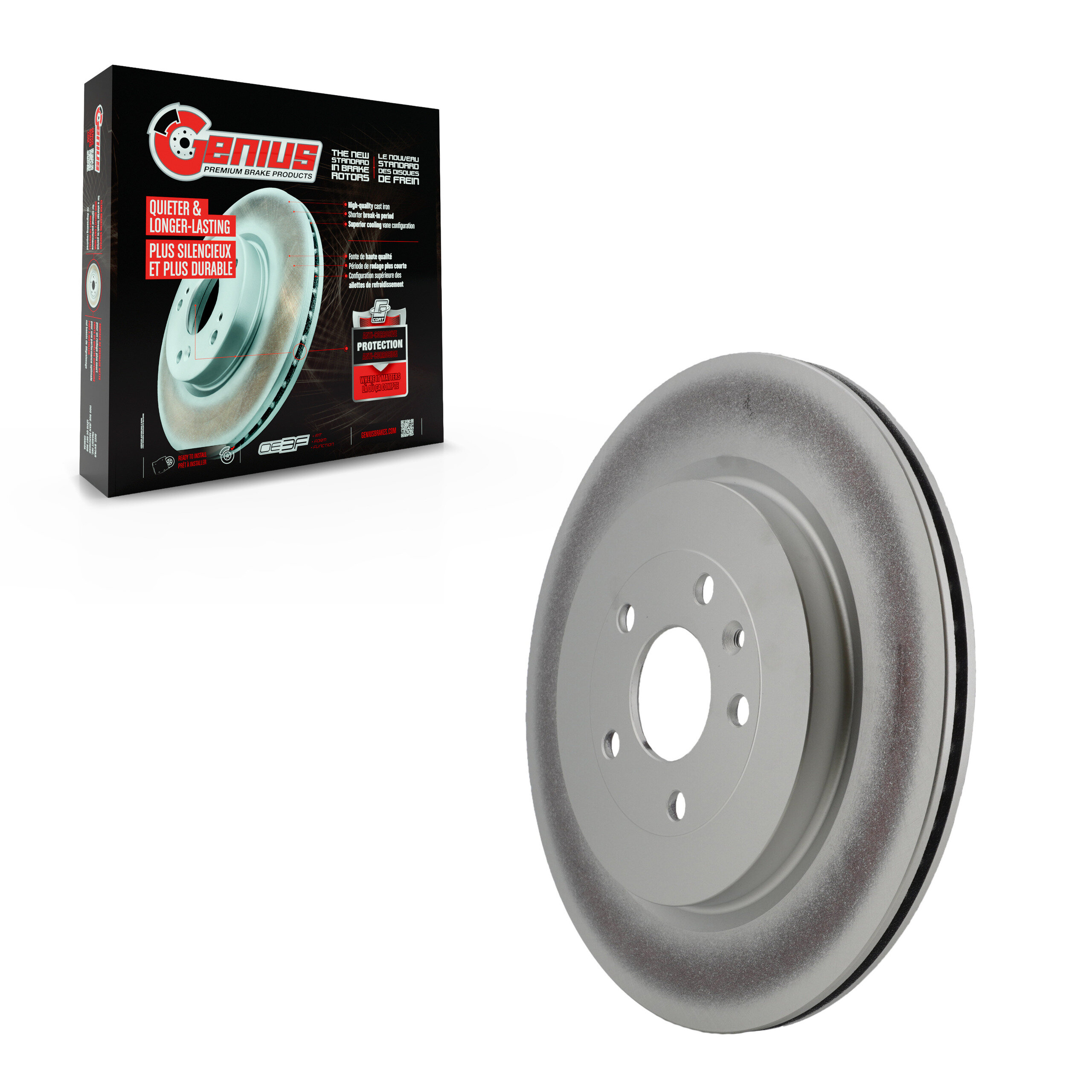 Genius - GCR-680983 - Rear Disc Brake Rotor