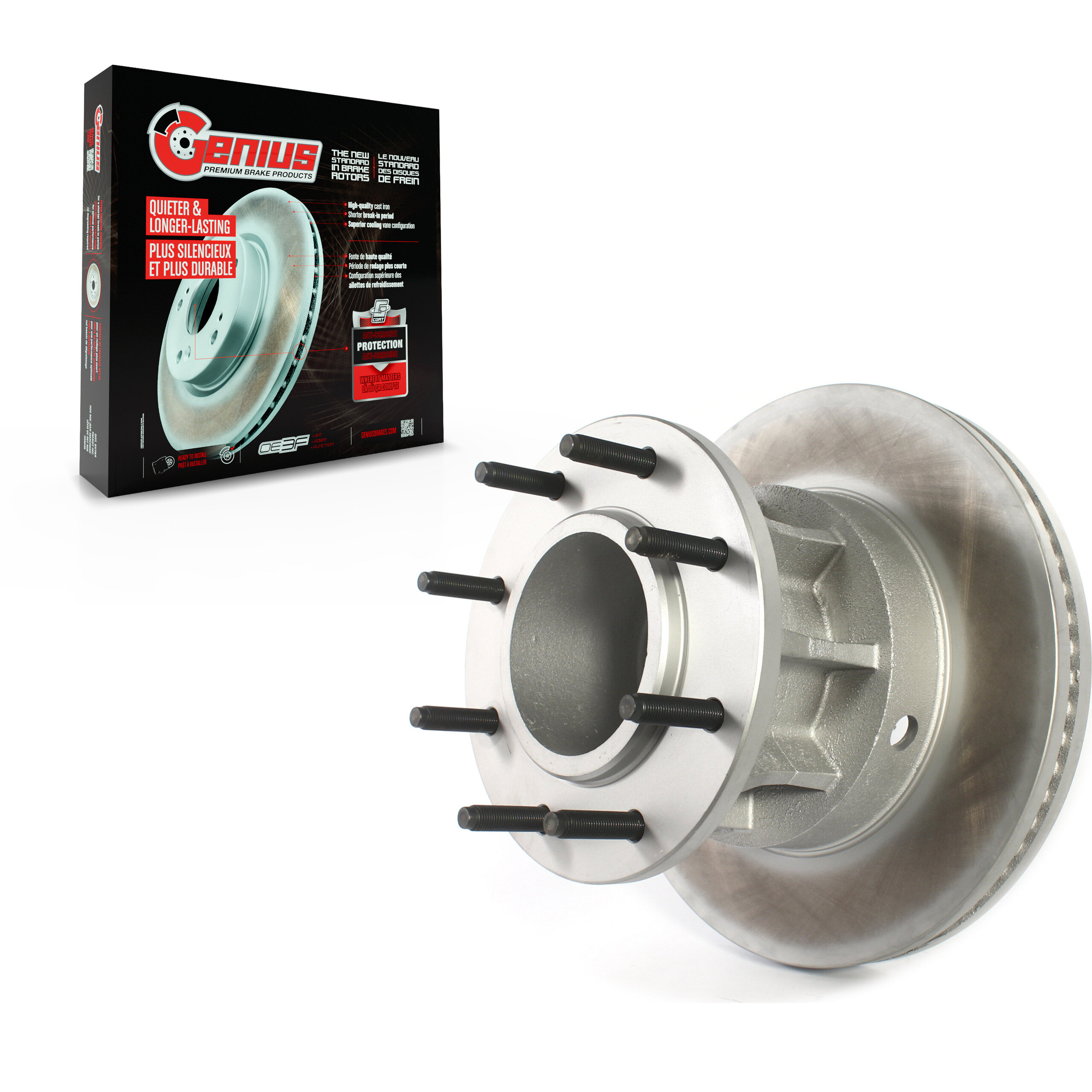 Genius - GCR-681785 - Front Disc Brake Rotor and Hub Assembly