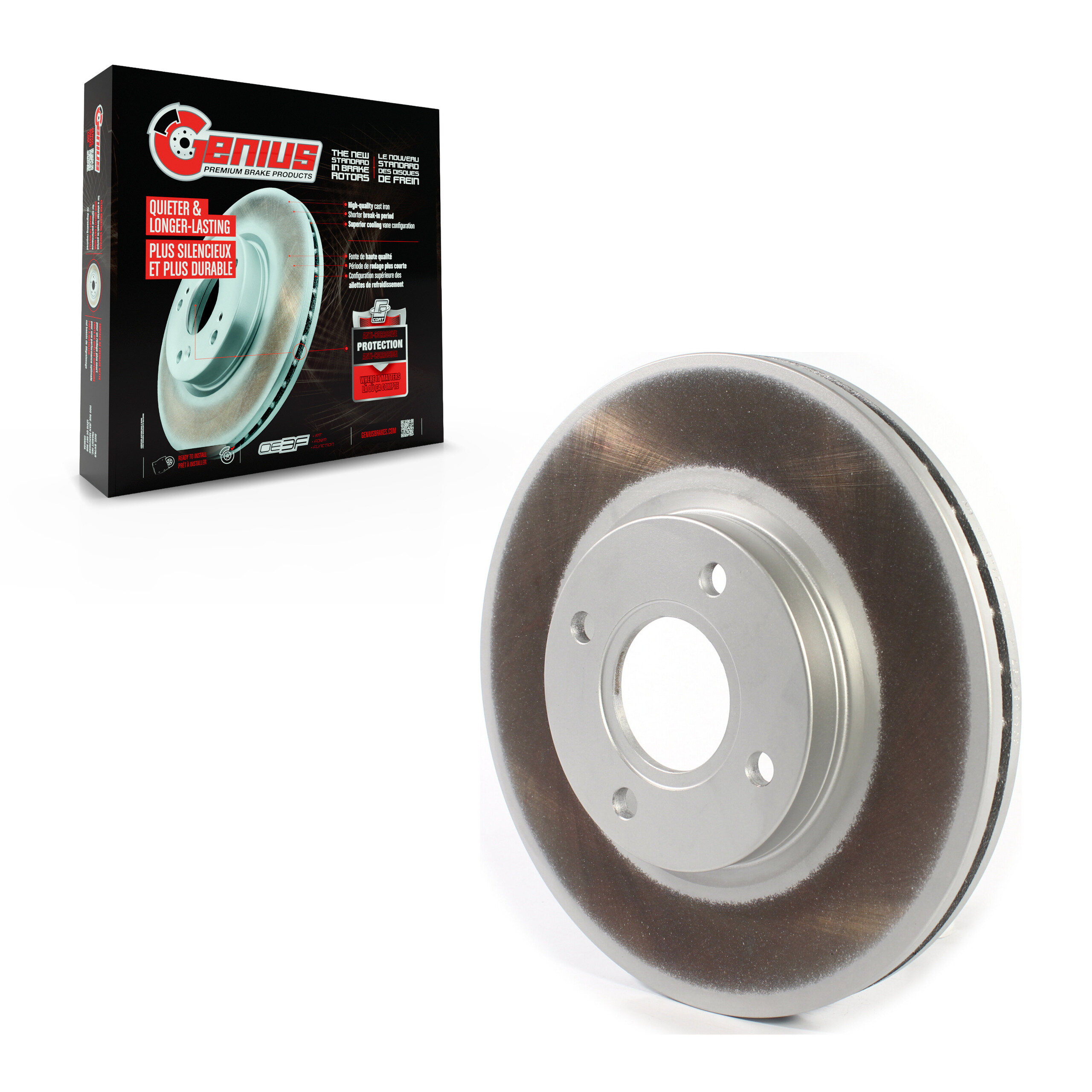 Genius - GCR-682197 - Front Disc Brake Rotor