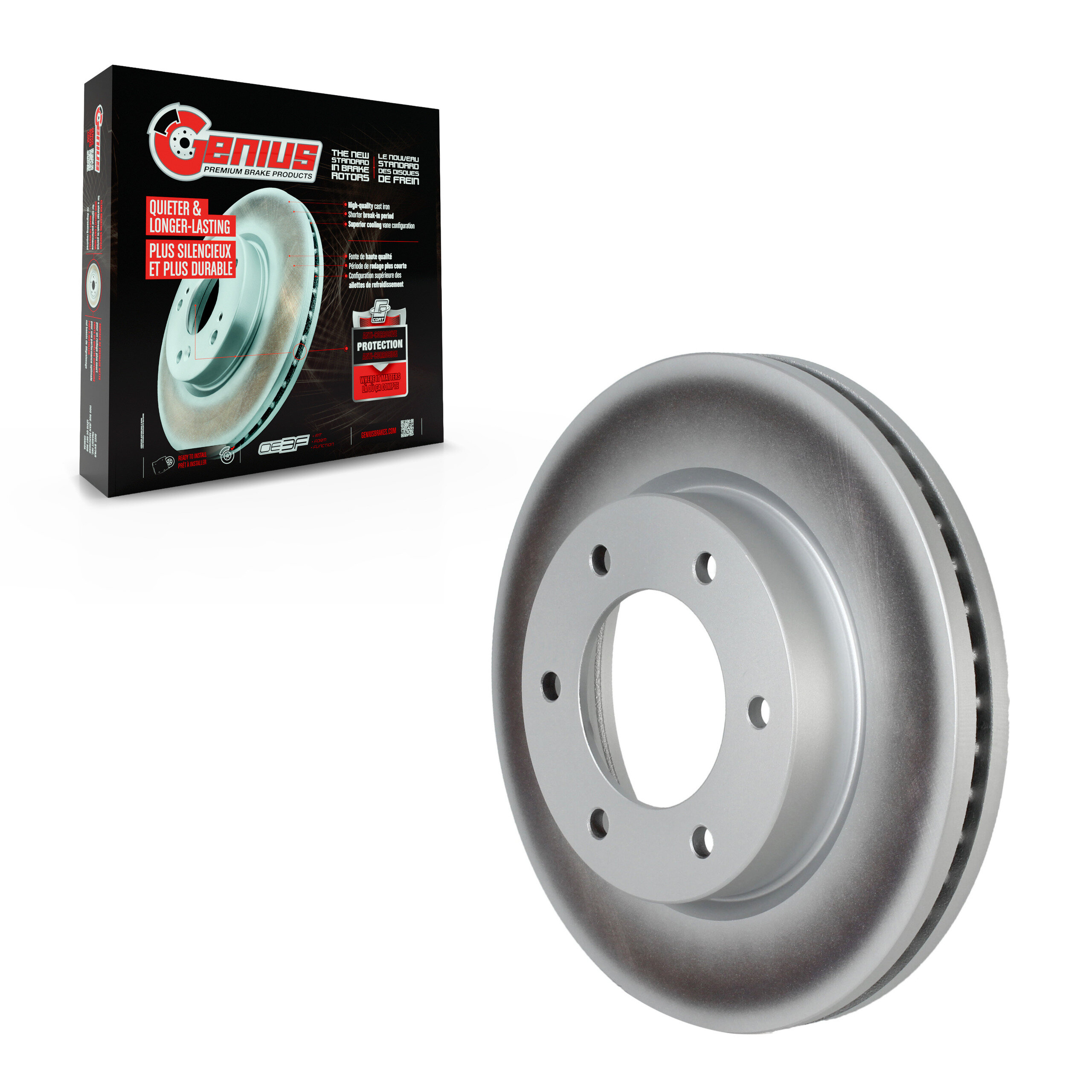 Genius - GCR-682573 - Front Disc Brake Rotor