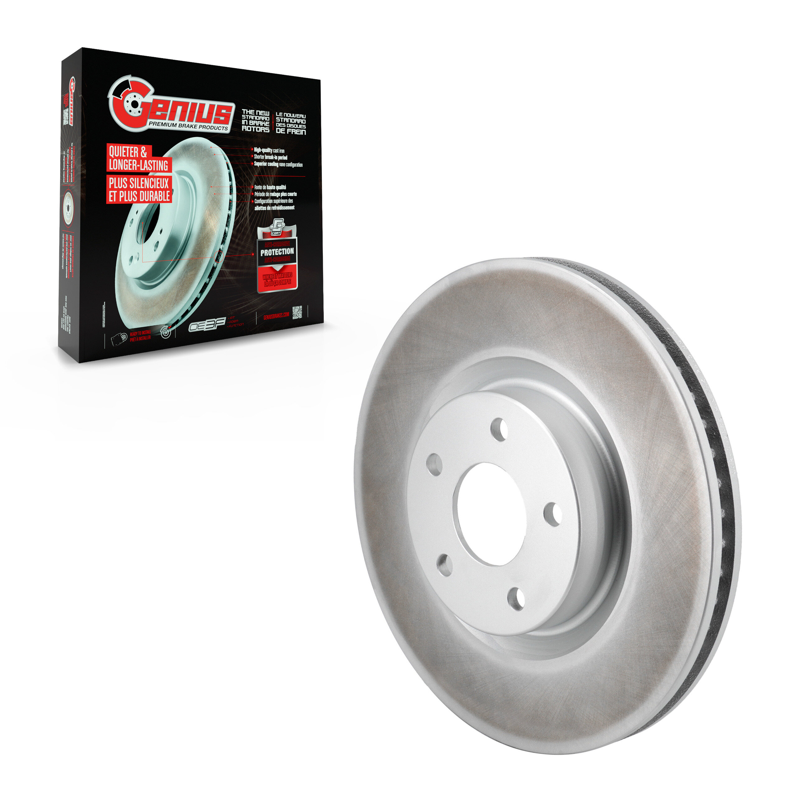Genius - GCR-682666 - Front Disc Brake Rotor
