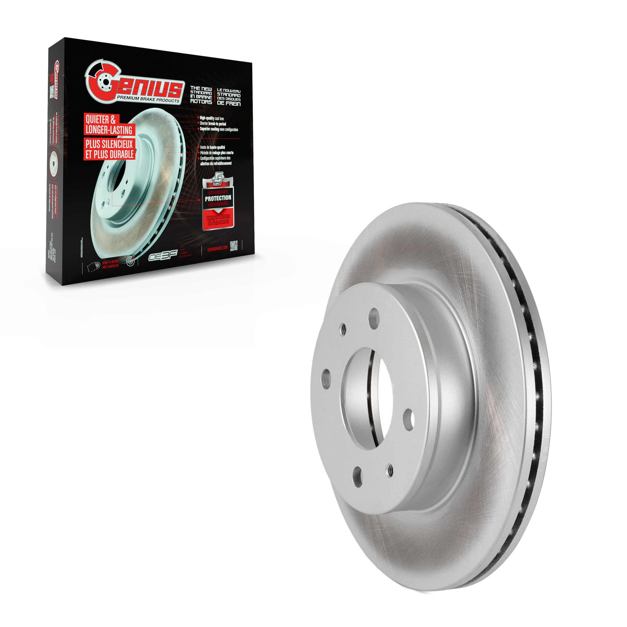 Genius - GCR-980163 - Front Disc Brake Rotor