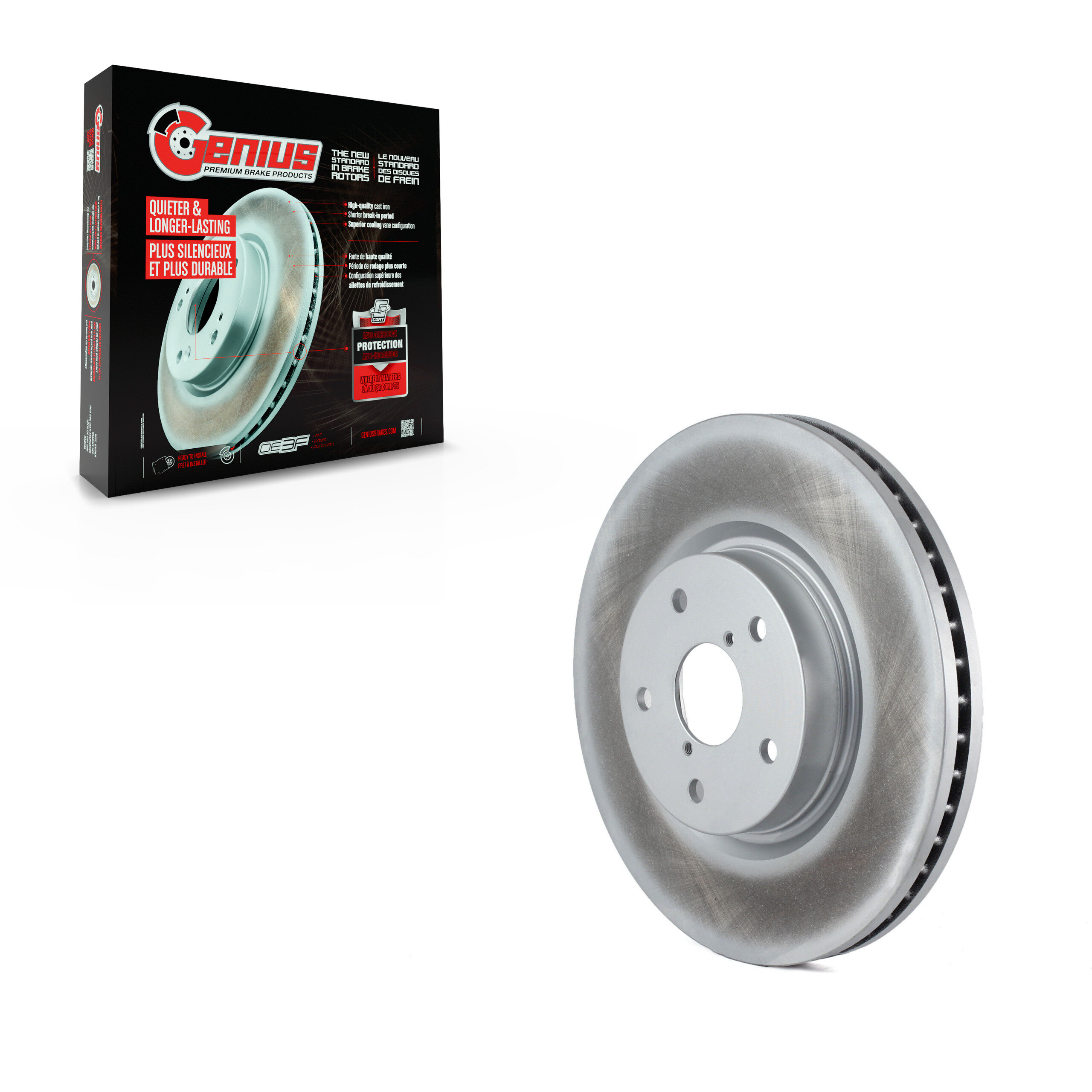 Genius - GCR-980377 - Front Disc Brake Rotor