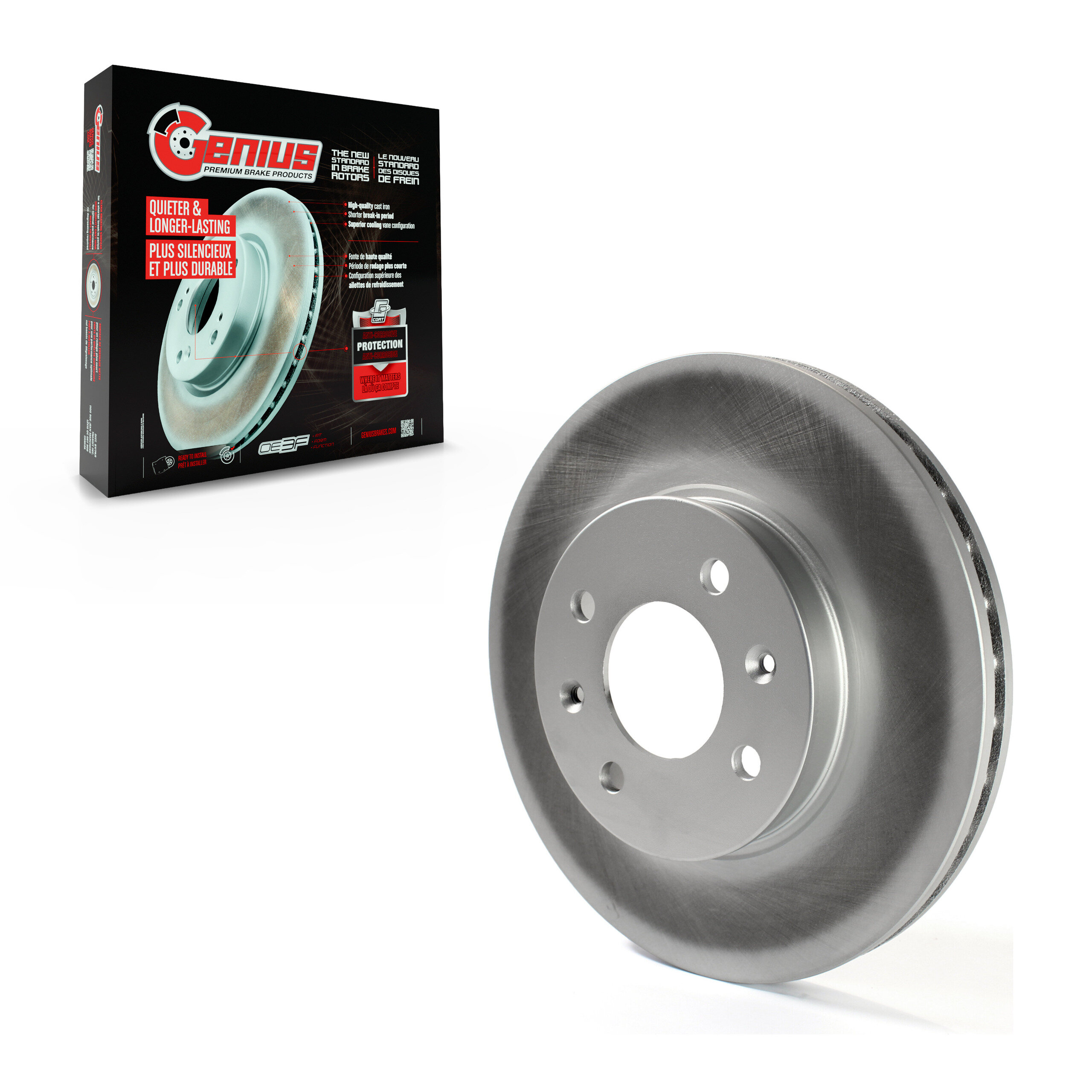 Genius - GCR-980452 - Front Disc Brake Rotor