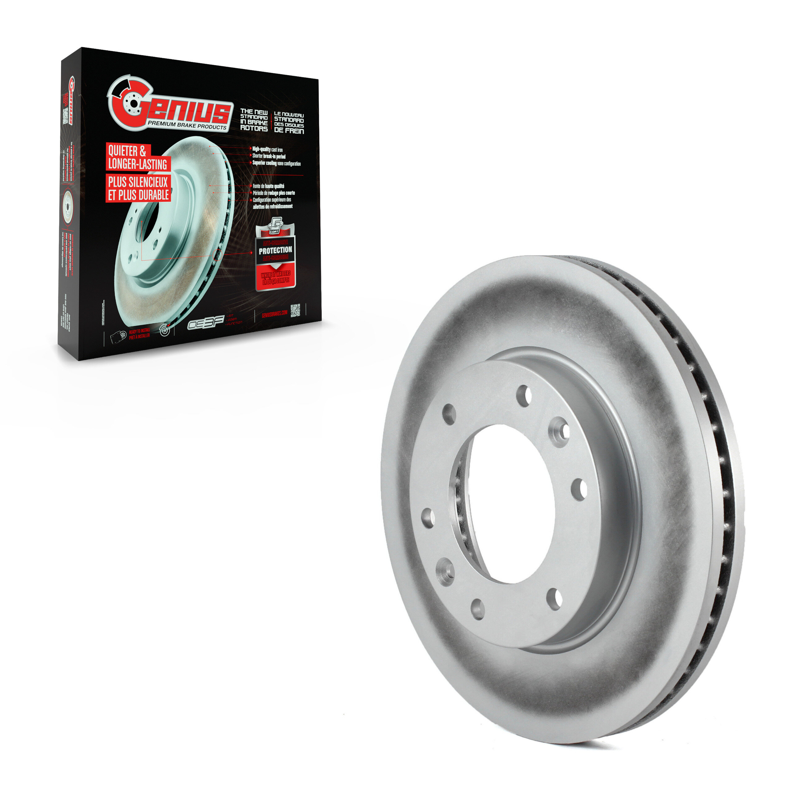Genius - GCR-980464 - Front Disc Brake Rotor