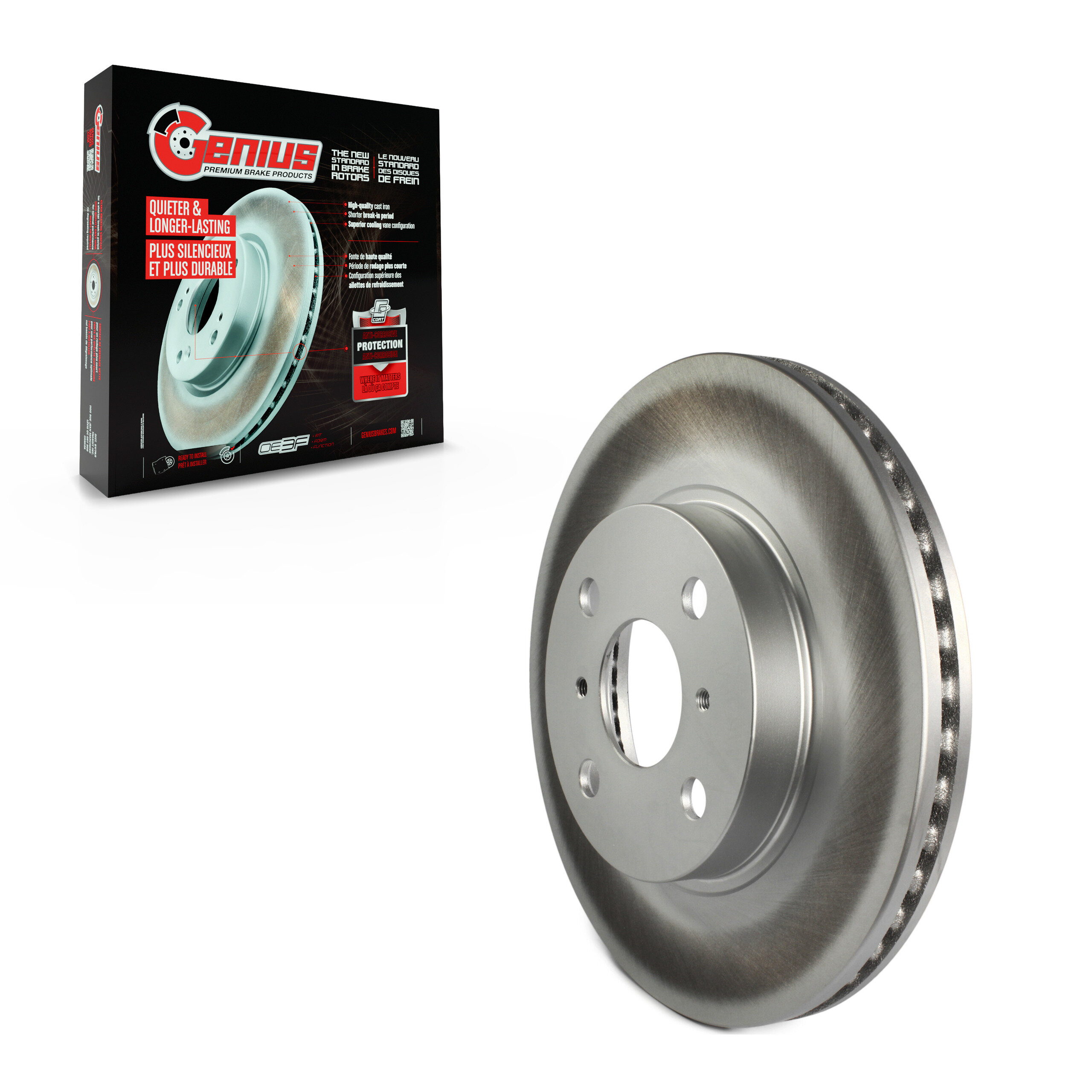 Genius - GCR-980476 - Front Disc Brake Rotor