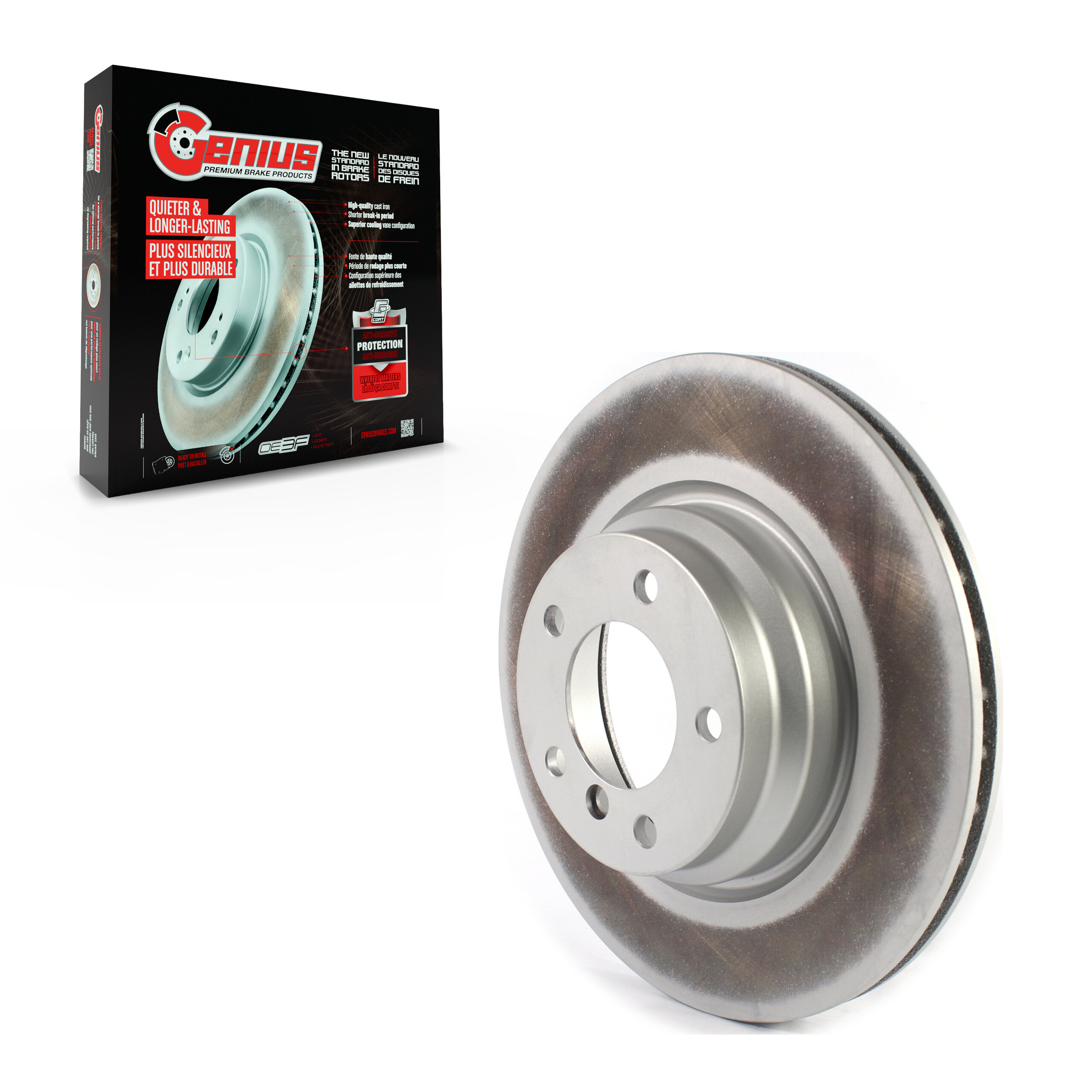 Genius - GCR-980484 - Front Disc Brake Rotor