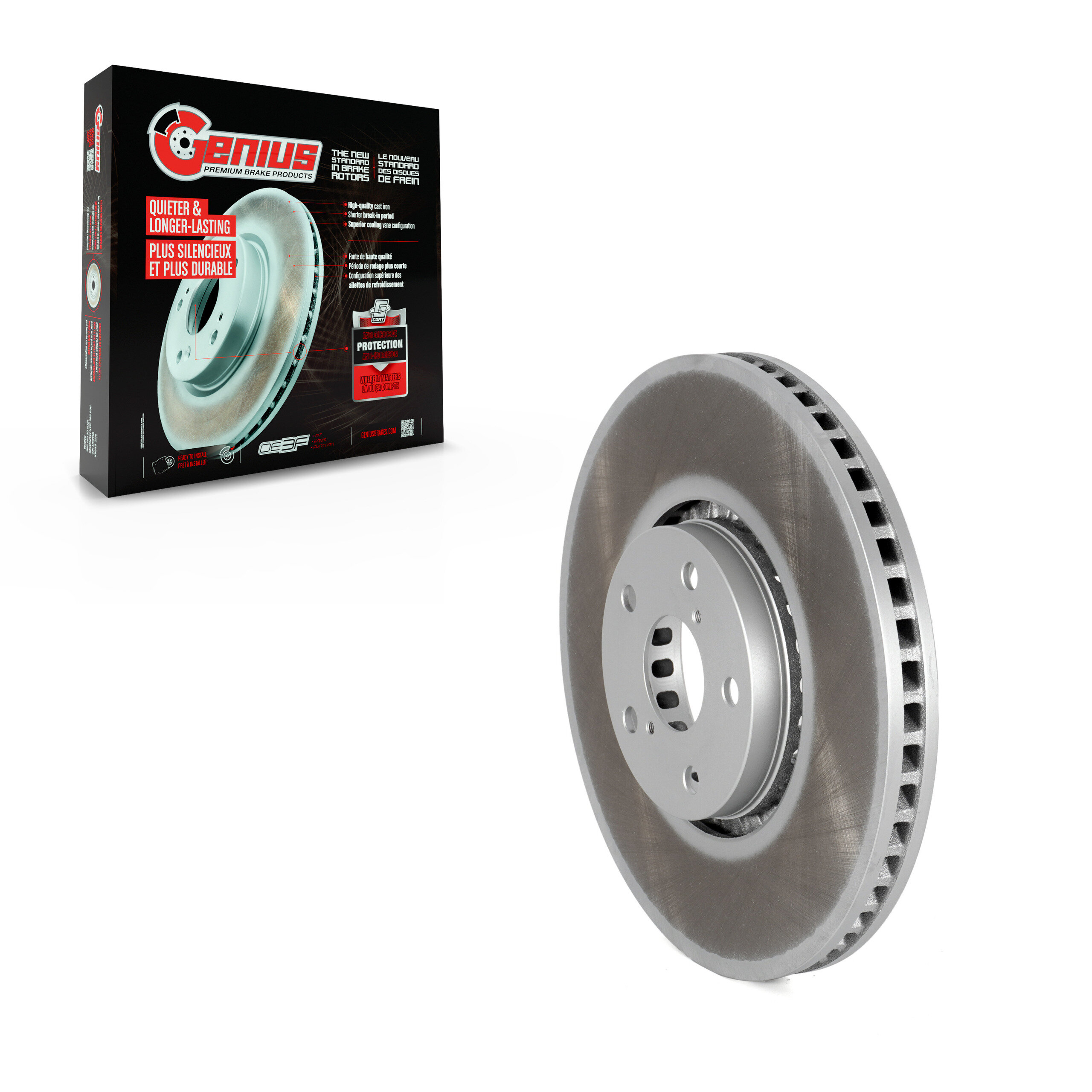 Genius - GCR-980492 - Front Right Disc Brake Rotor