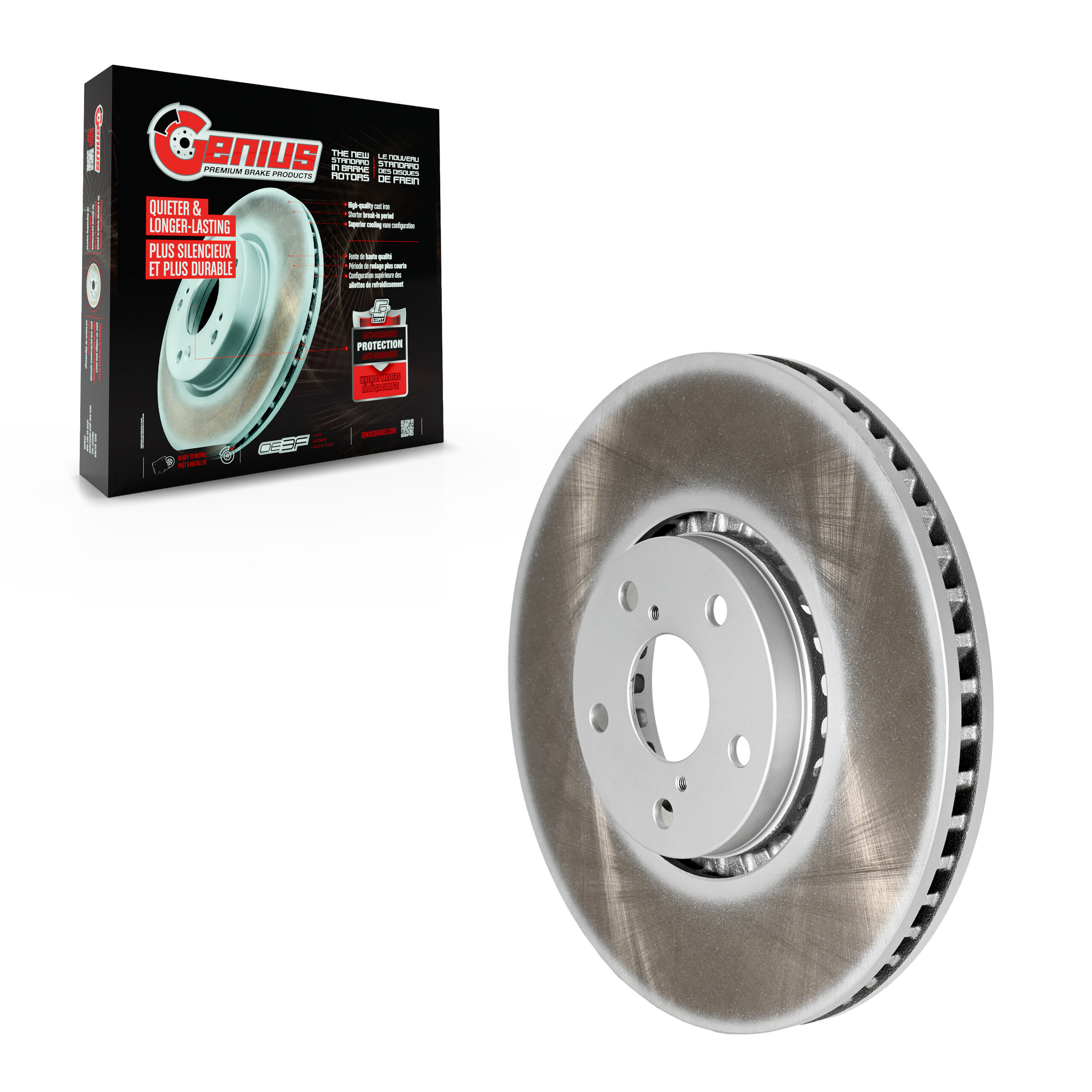 Genius - GCR-980493 - Front Left Disc Brake Rotor