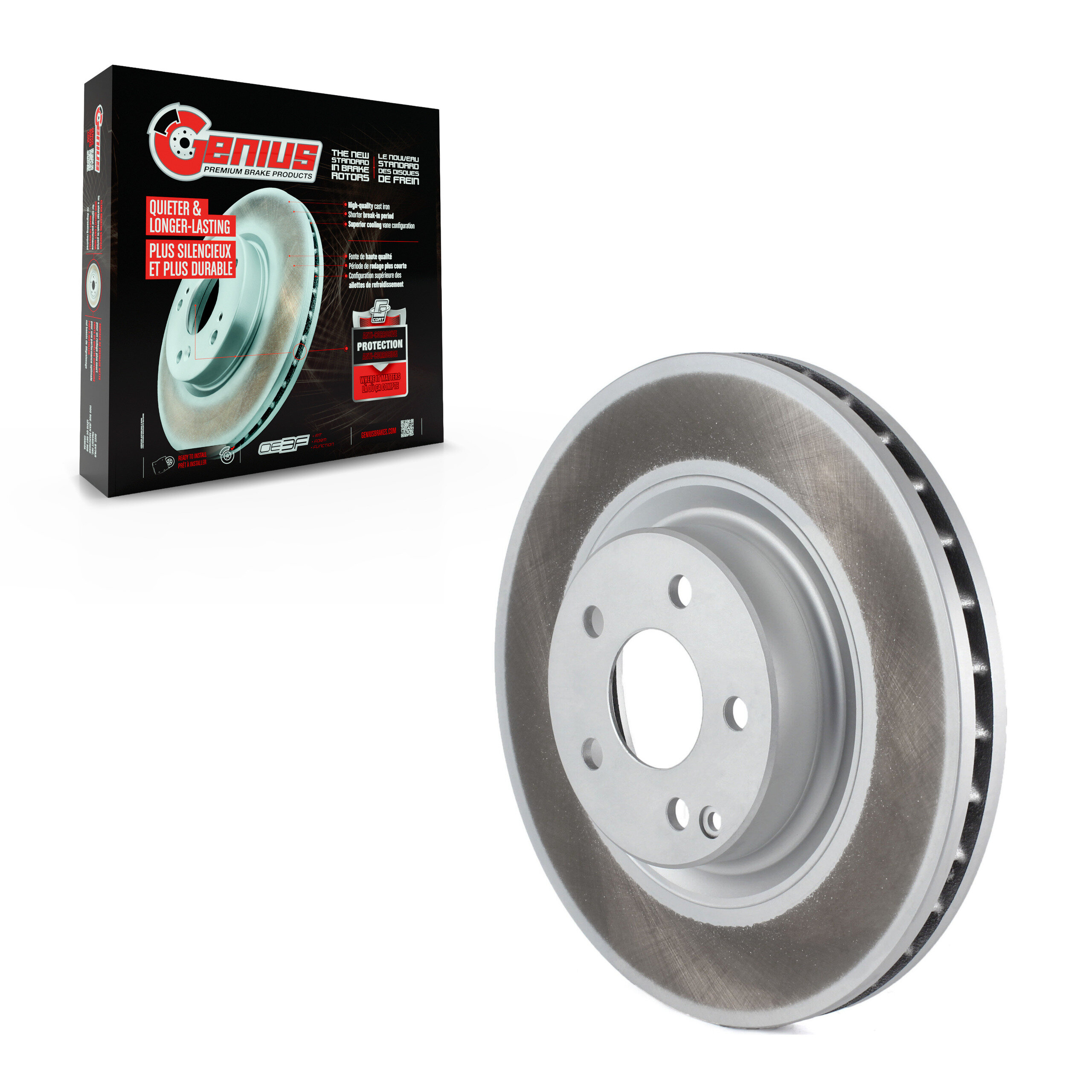 Genius - GCR-980537 - Front Disc Brake Rotor