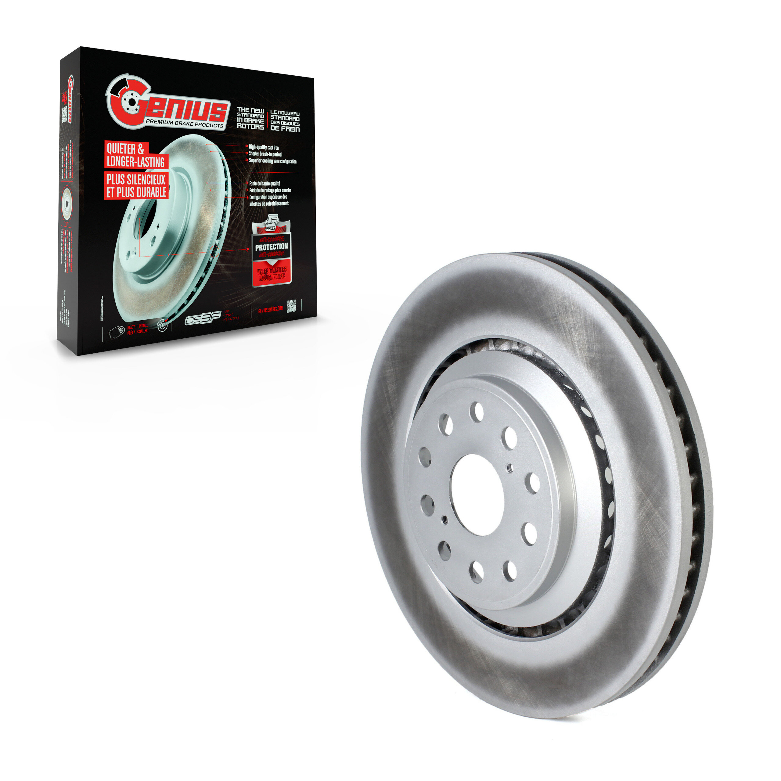 Genius - GCR-980564 - Front Left Disc Brake Rotor