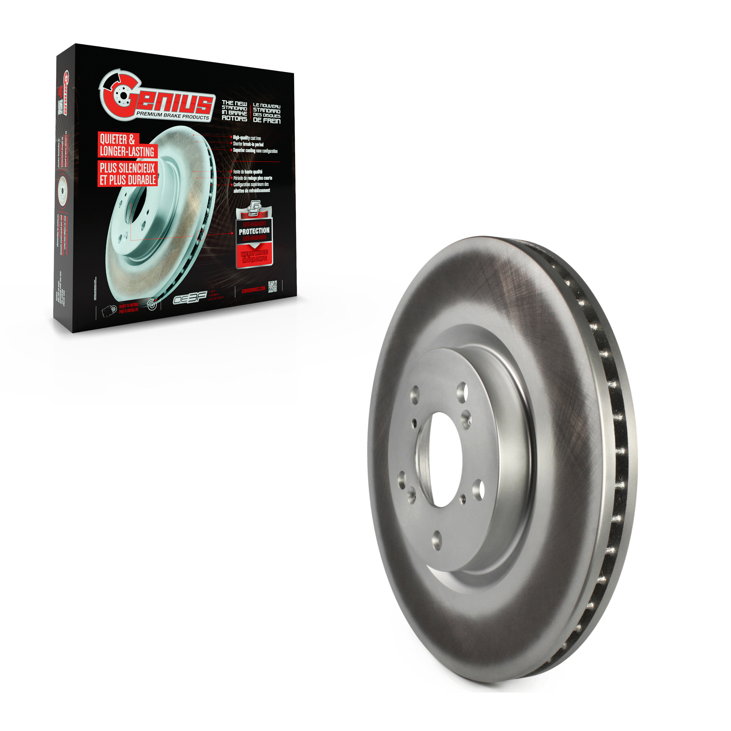Genius - GCR-980566 - Front Disc Brake Rotor