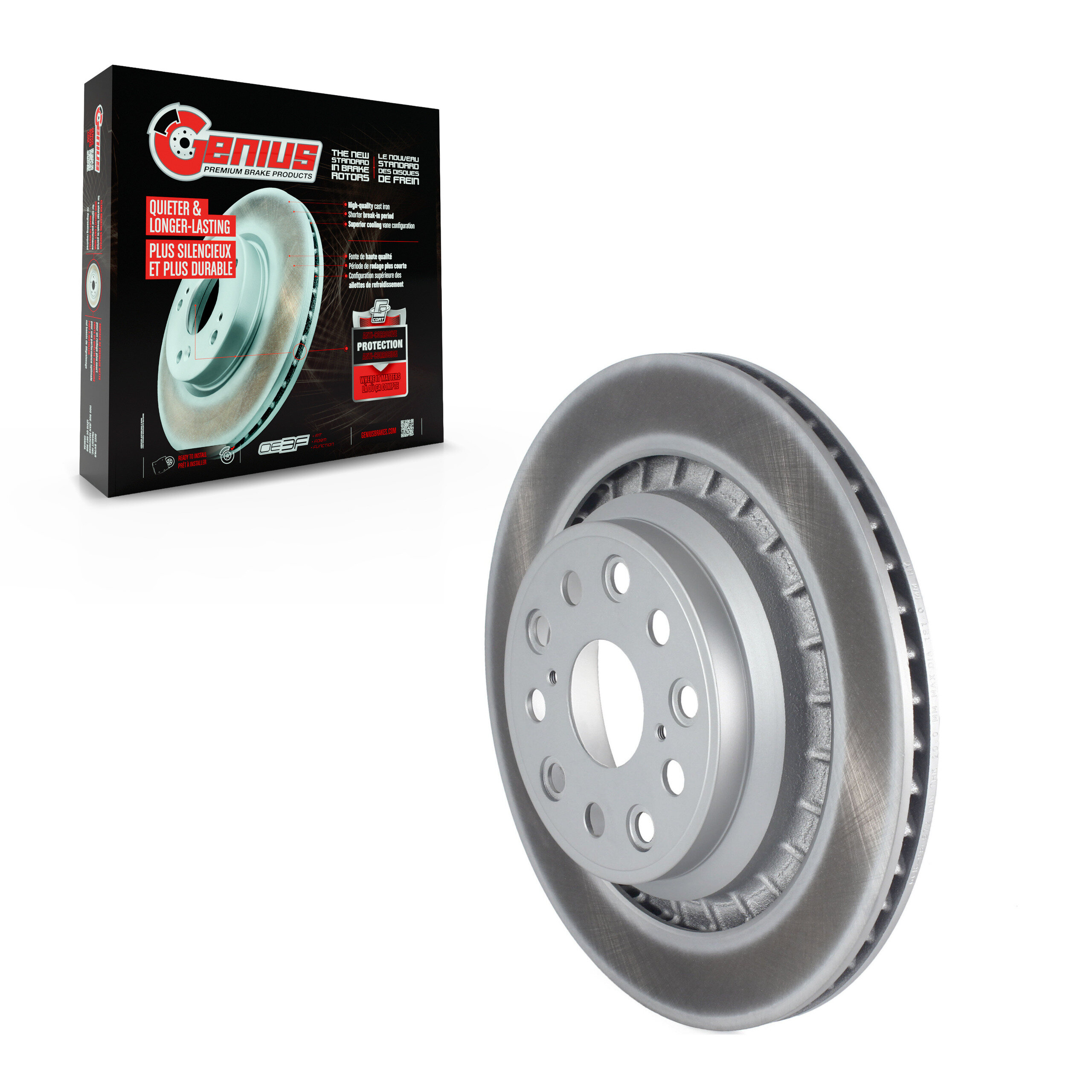 Genius - GCR-980571 - Rear Left Disc Brake Rotor