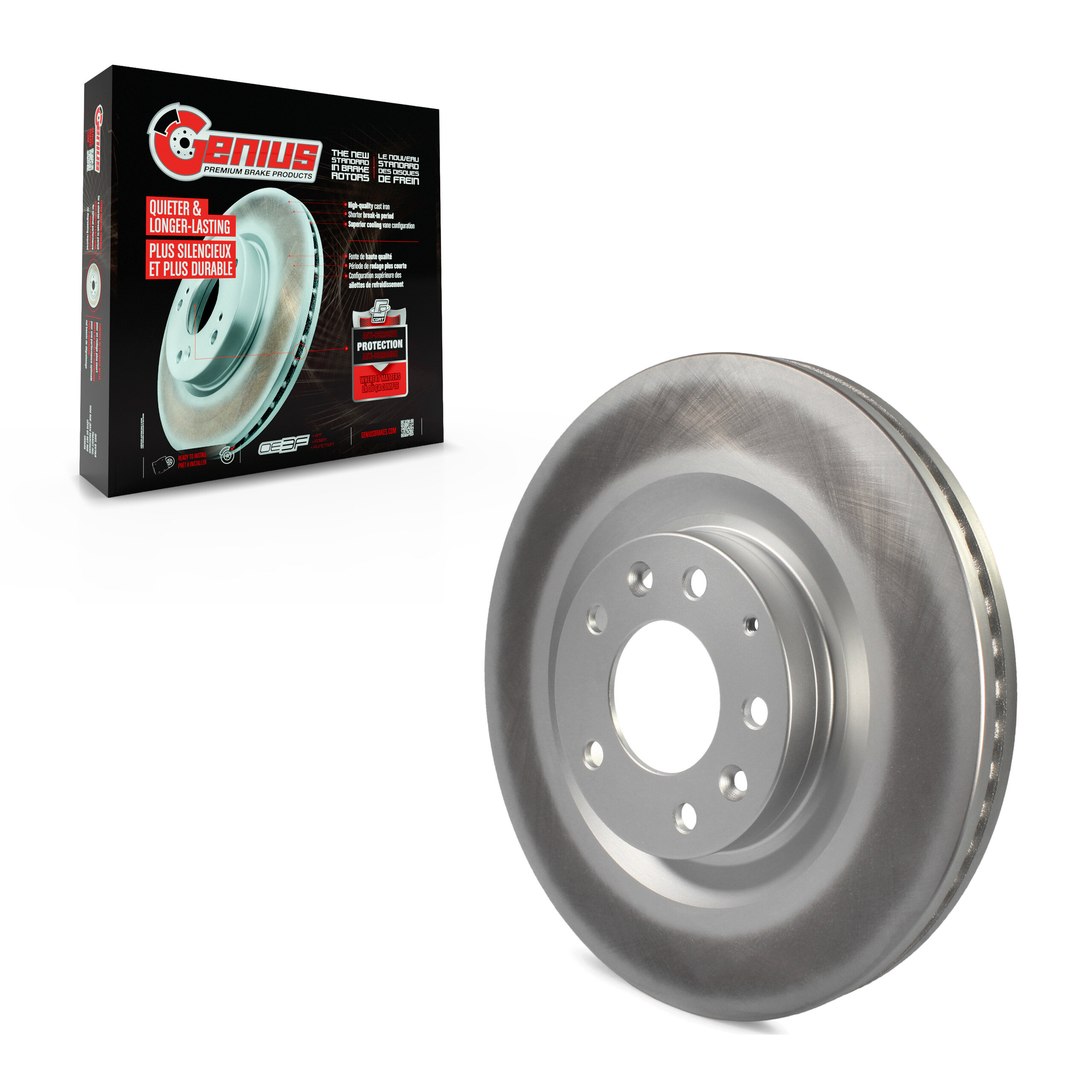 Genius - GCR-980580 - Front Disc Brake Rotor