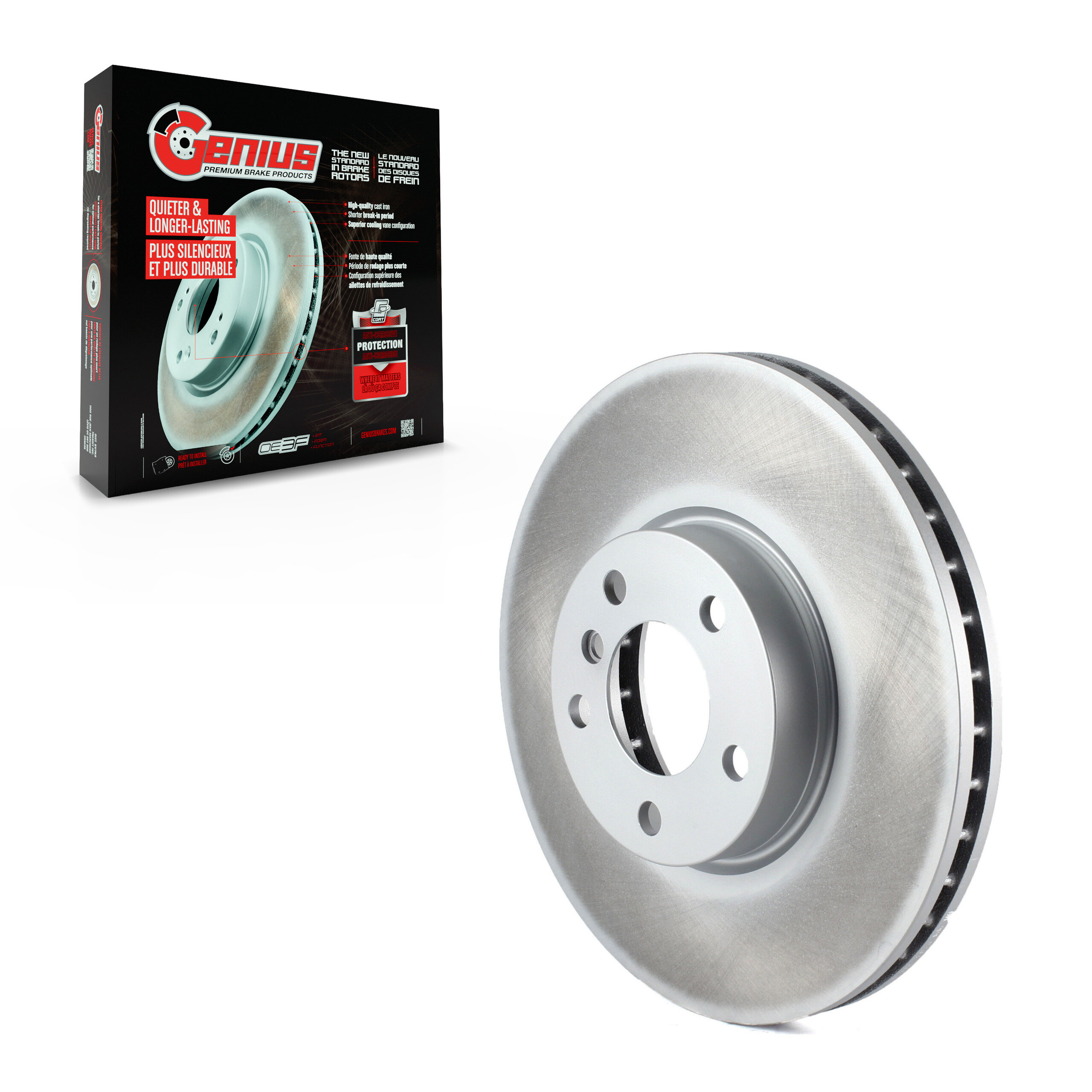 Genius - GCR-980590 - Front Disc Brake Rotor
