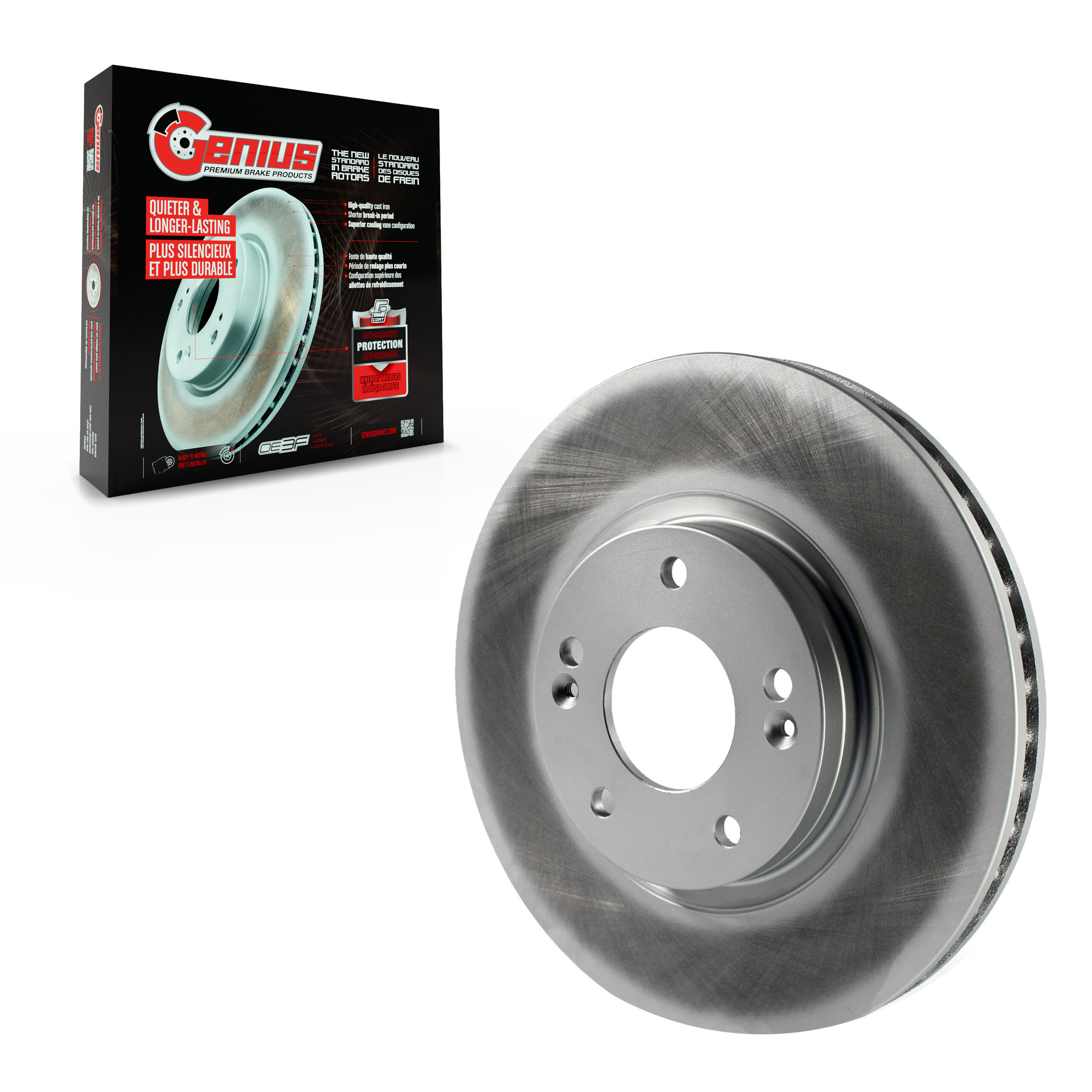 Genius - GCR-980595 - Front Disc Brake Rotor