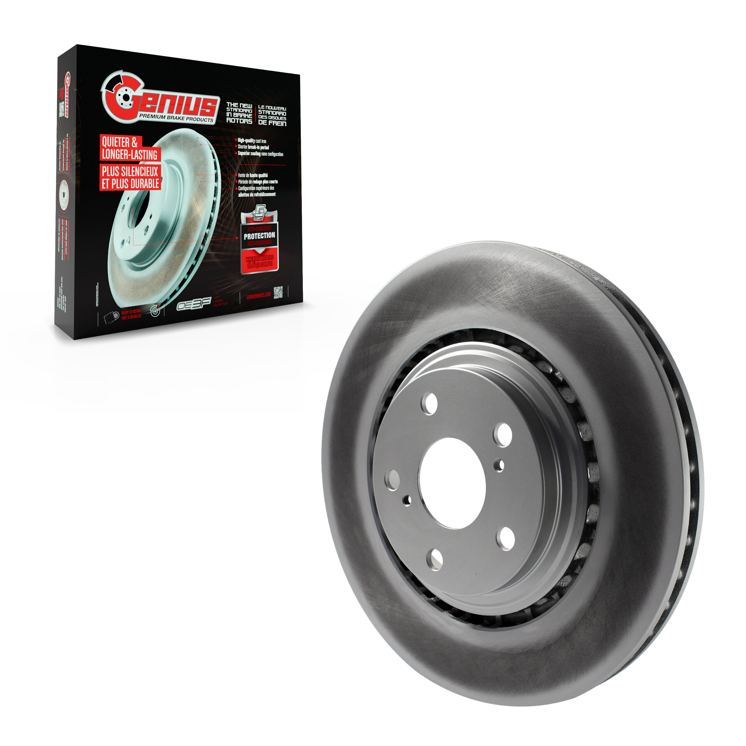 Genius - GCR-980636 - Front Disc Brake Rotor