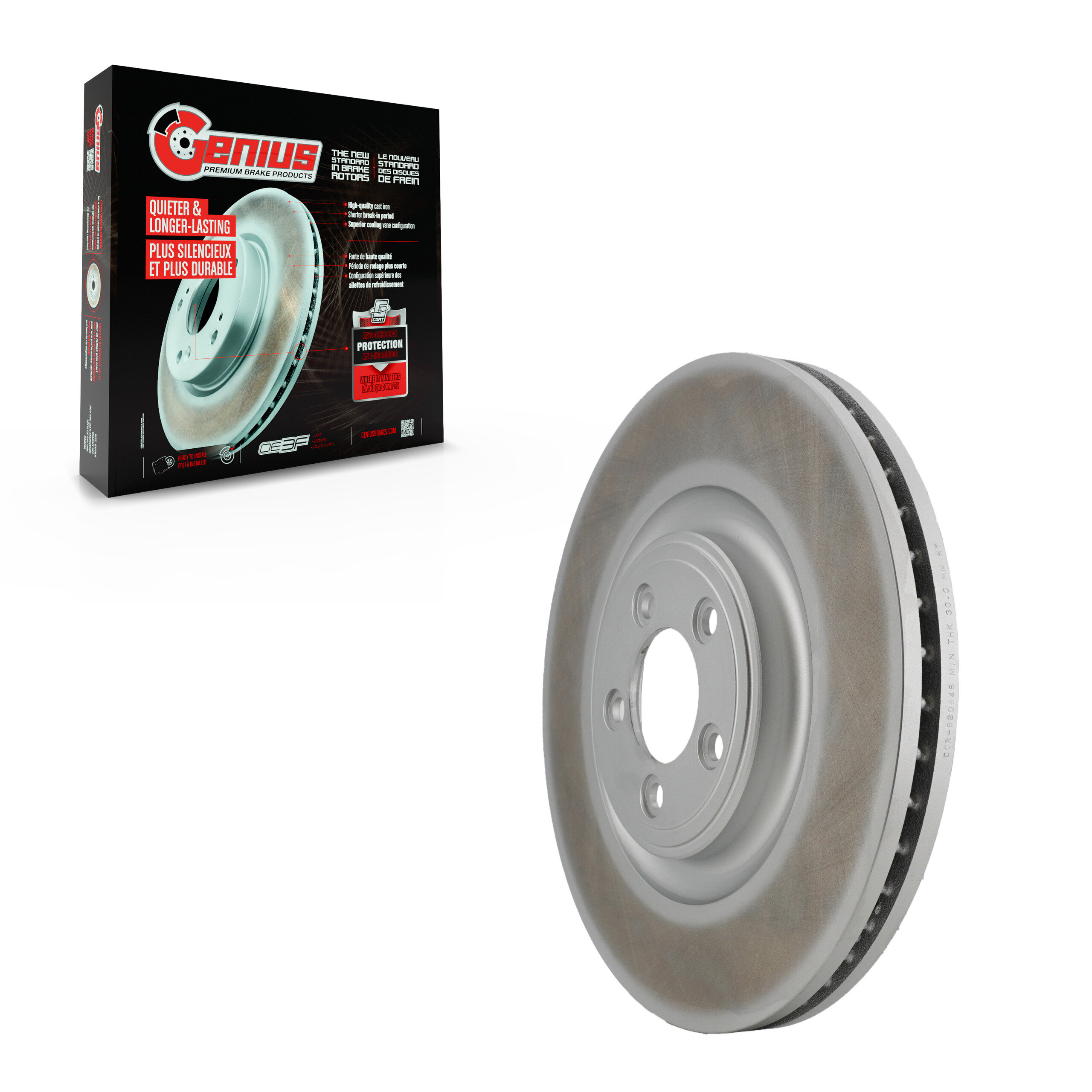 Genius - GCR-980646 - Front Disc Brake Rotor