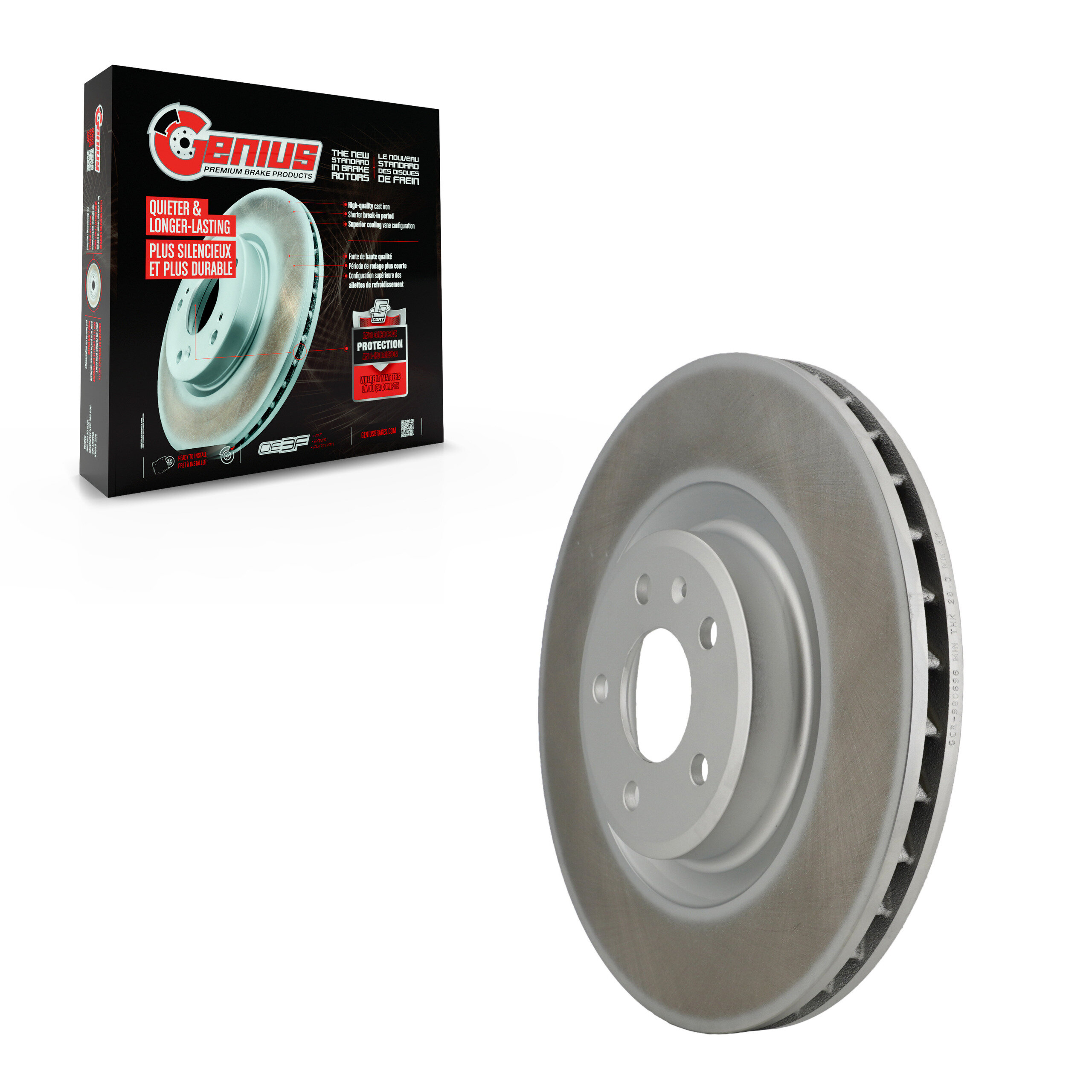 Genius - GCR-980696 - Front Disc Brake Rotor