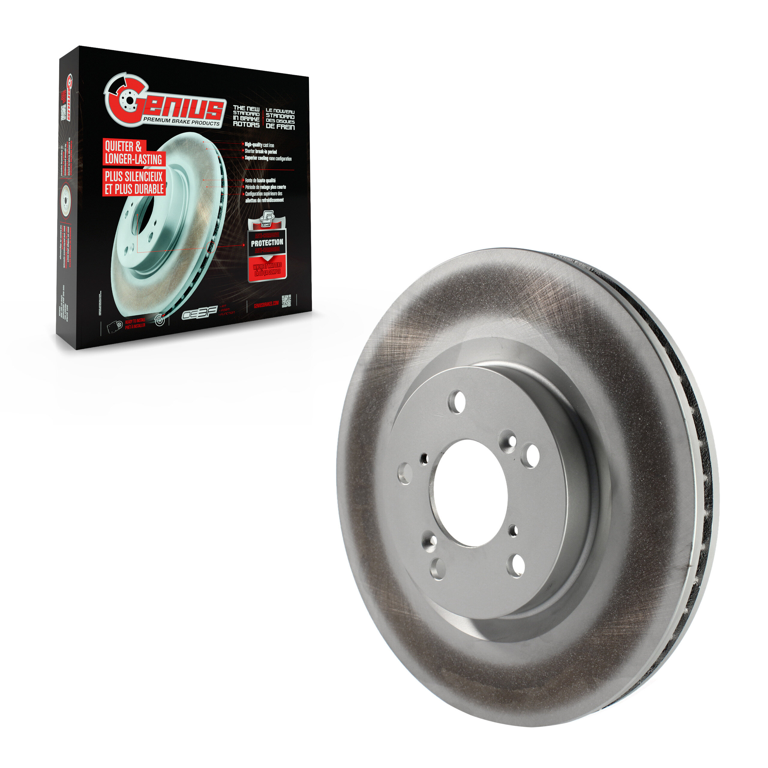 Genius - GCR-980738 - Front Disc Brake Rotor