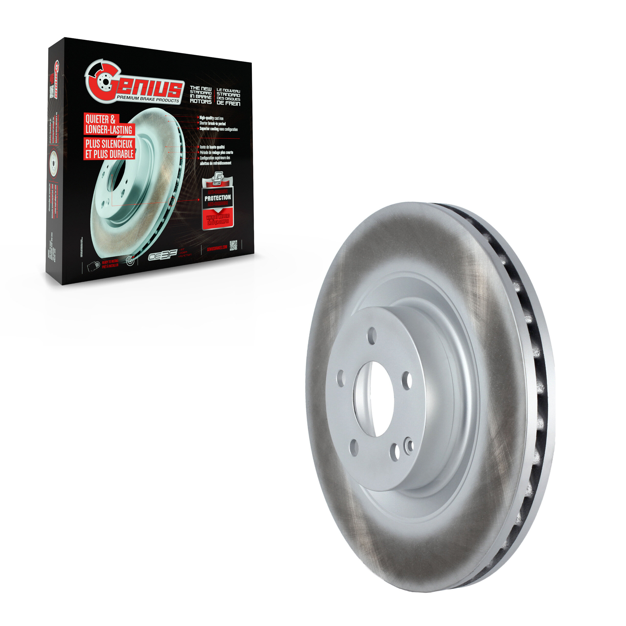 Genius - GCR-980743 - Front Disc Brake Rotor