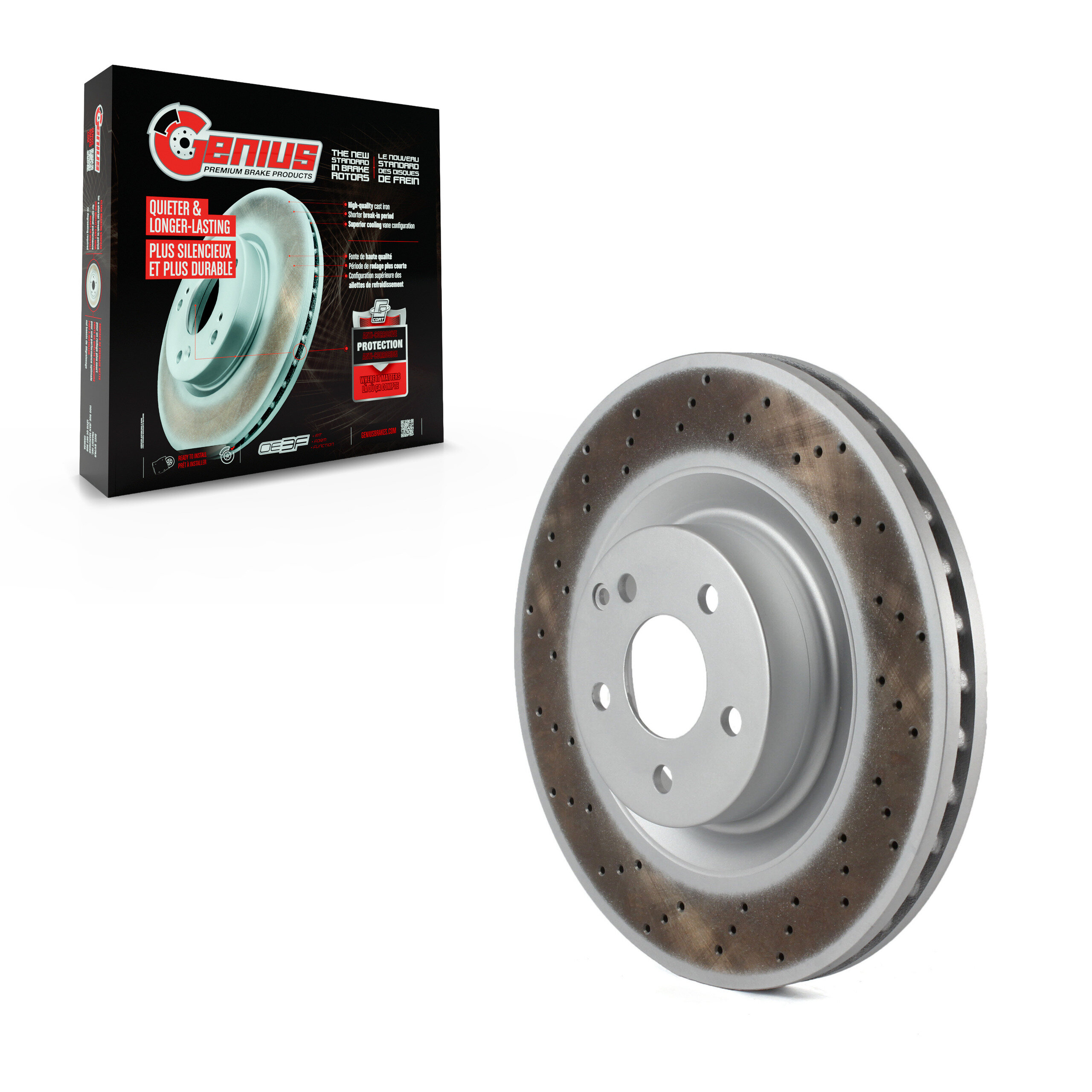Genius - GCR-980743OE - Front Disc Brake Rotor