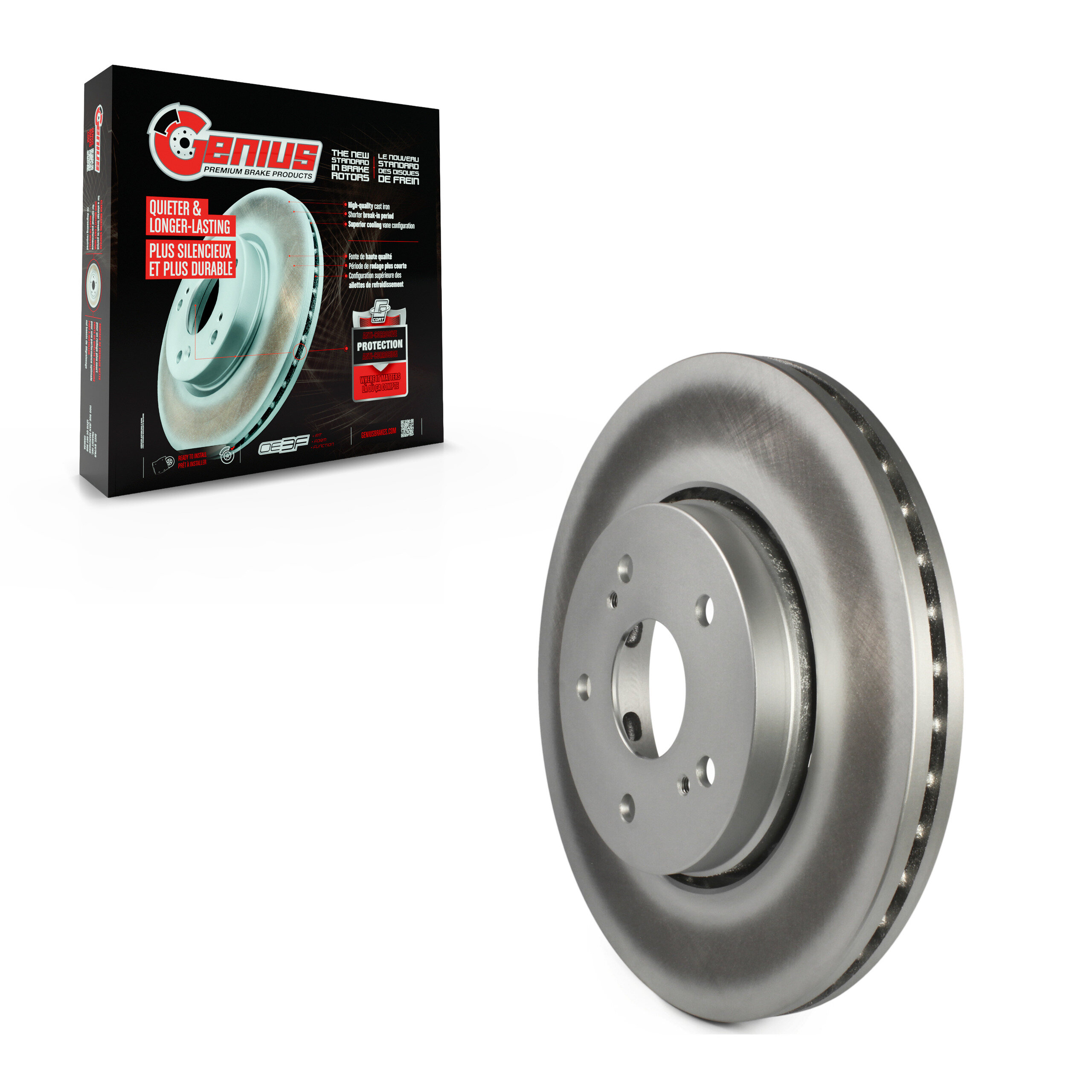 Genius - GCR-980807 - Front Disc Brake Rotor