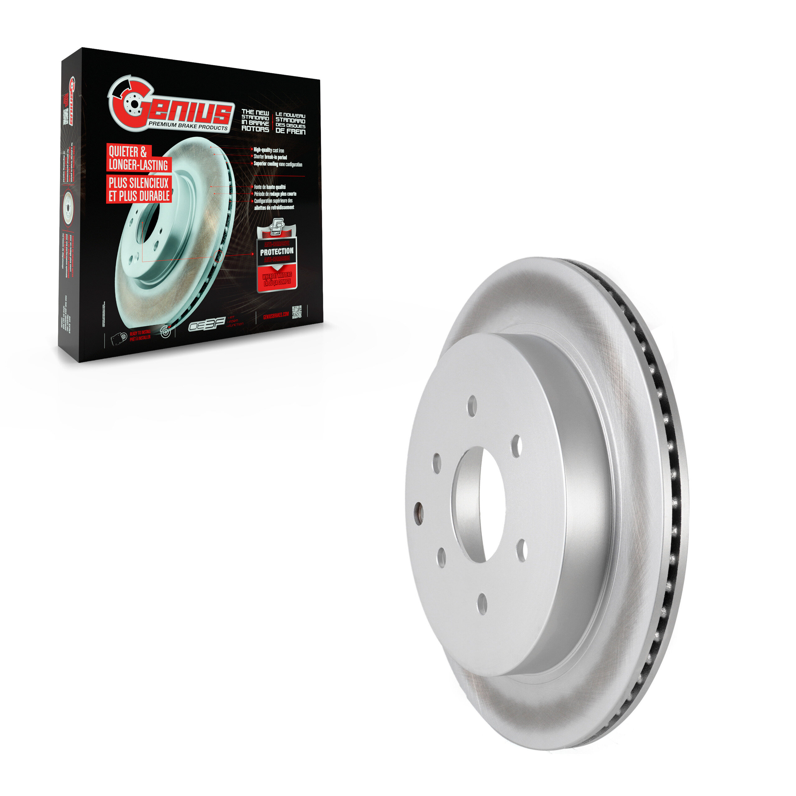 Genius - GCR-980866 - Rear Disc Brake Rotor