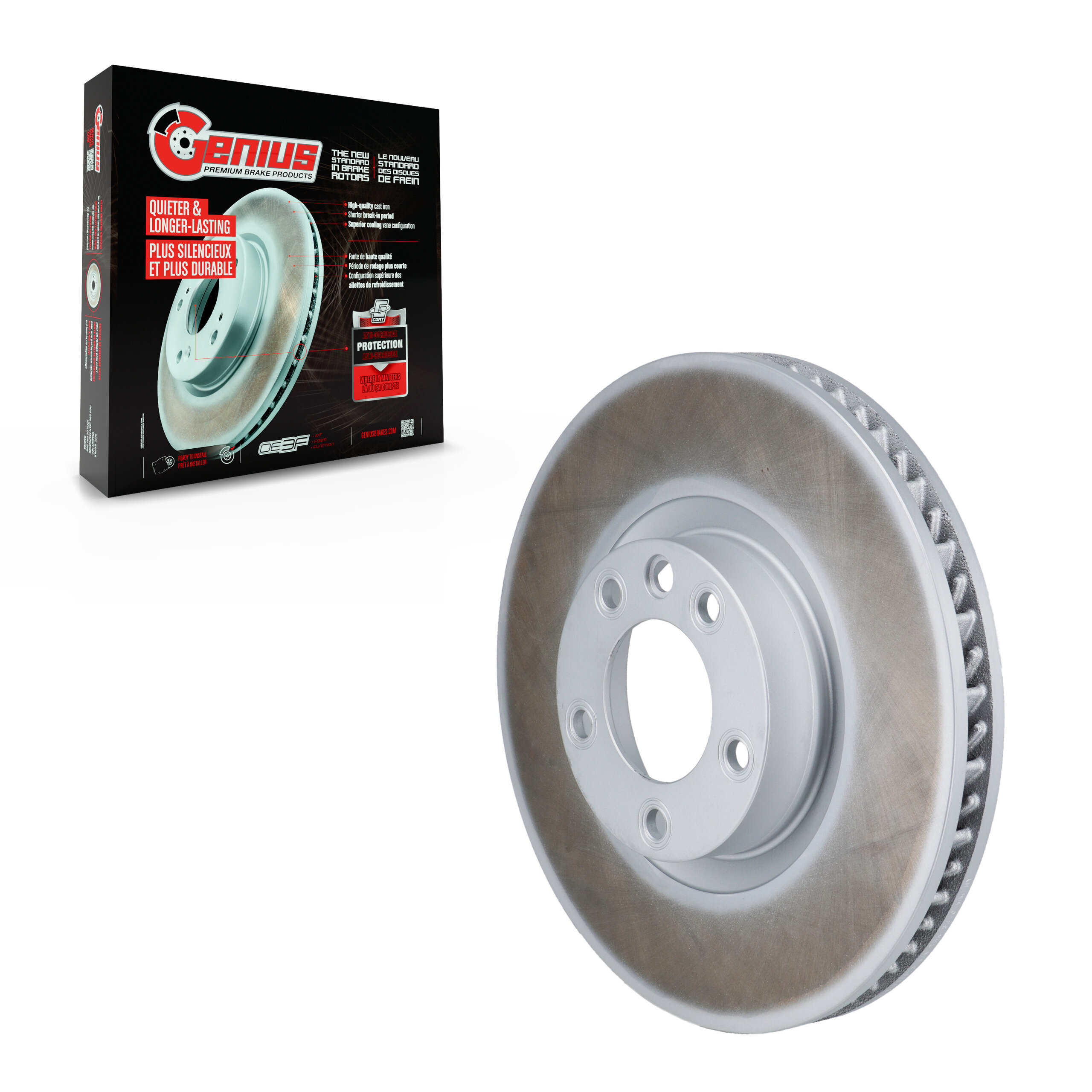 Genius - GCR-980873 - Front Right Disc Brake Rotor