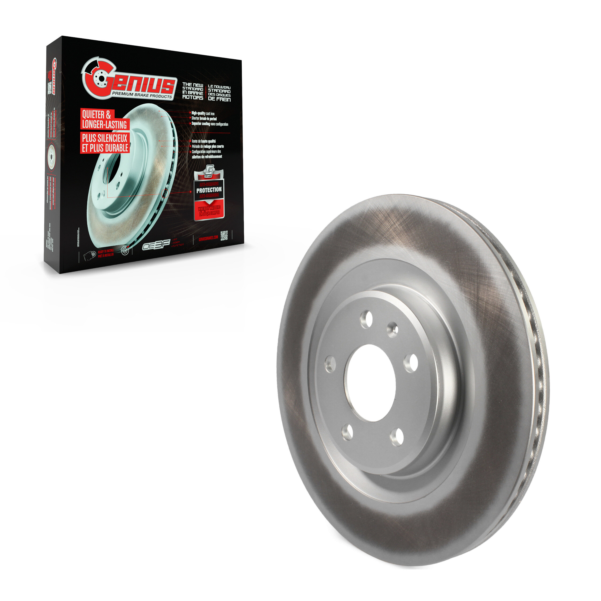 Genius - GCR-980881 - Rear Disc Brake Rotor