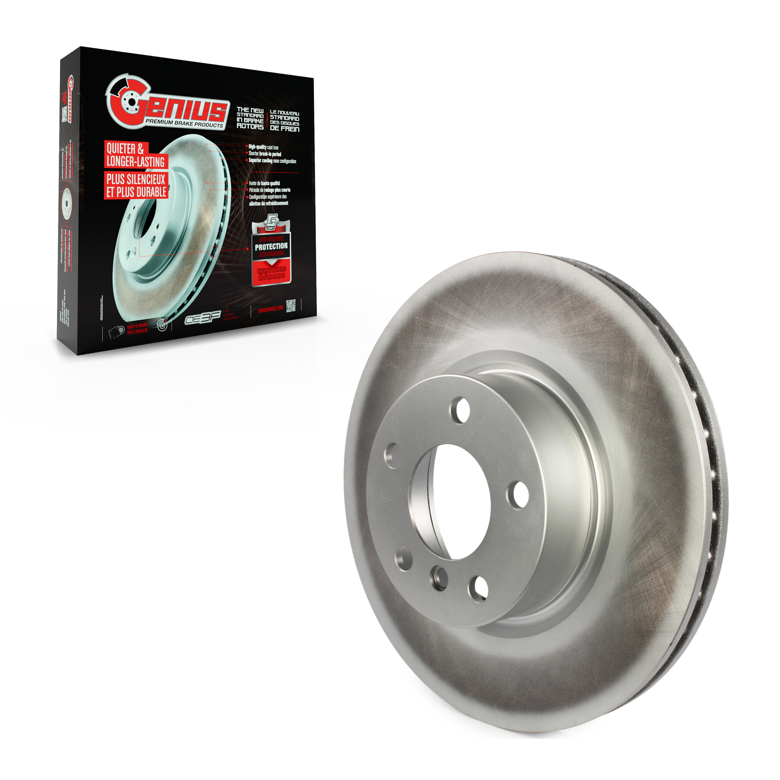 Genius - GCR-980925 - Front Disc Brake Rotor