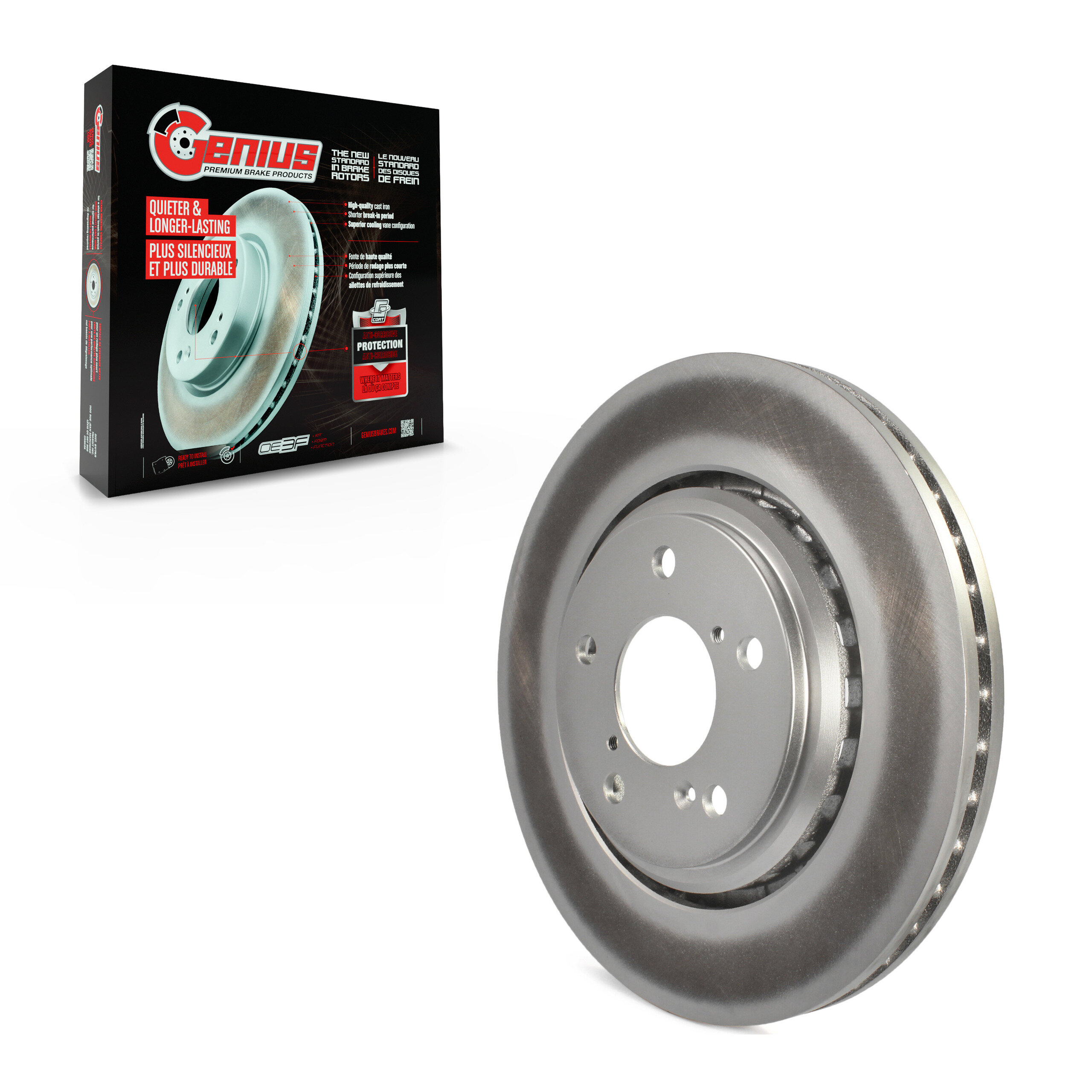 Genius - GCR-981053 - Front Disc Brake Rotor