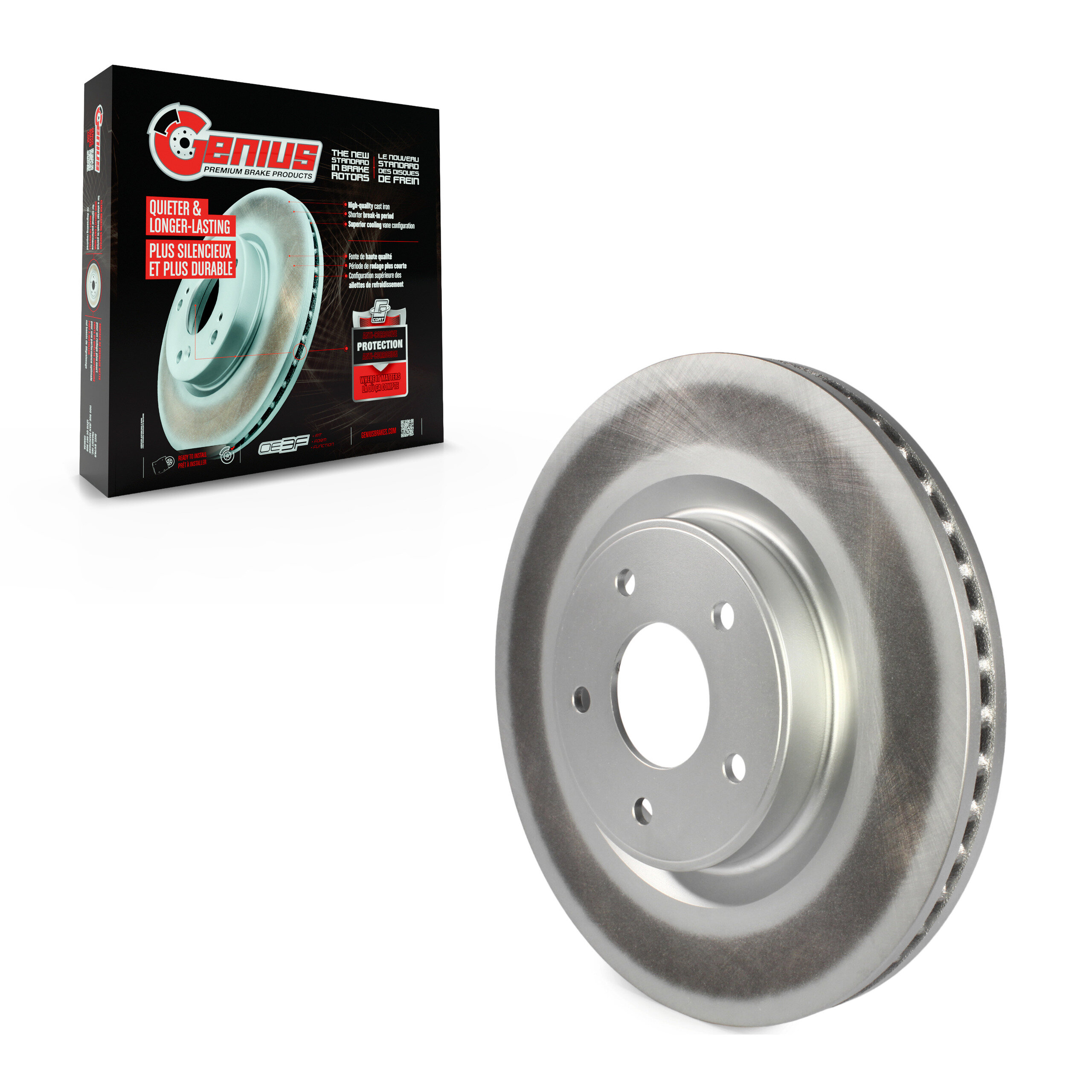 Genius - GCR-981055 - Front Disc Brake Rotor