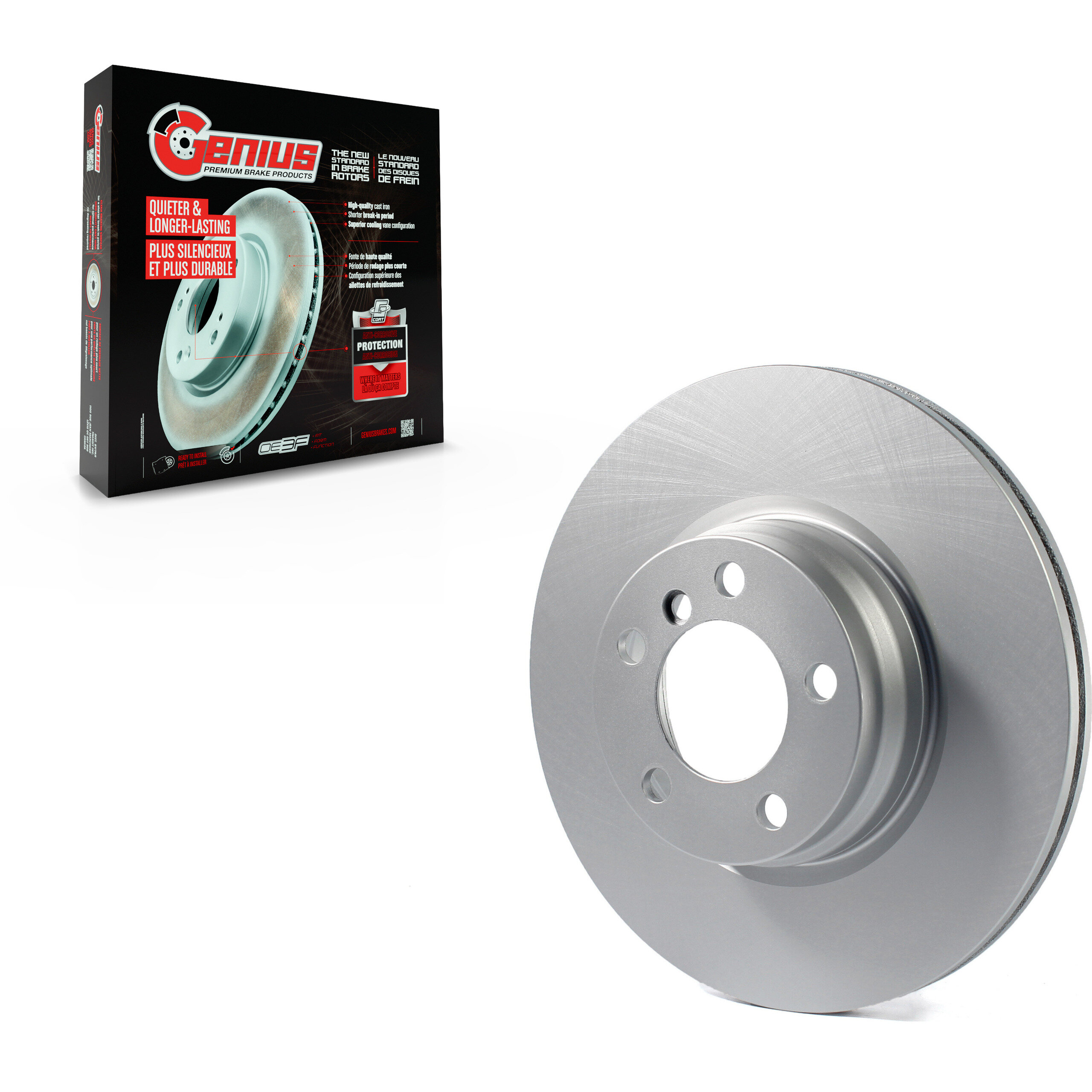 Genius - GCR-981066 - Front Disc Brake Rotor