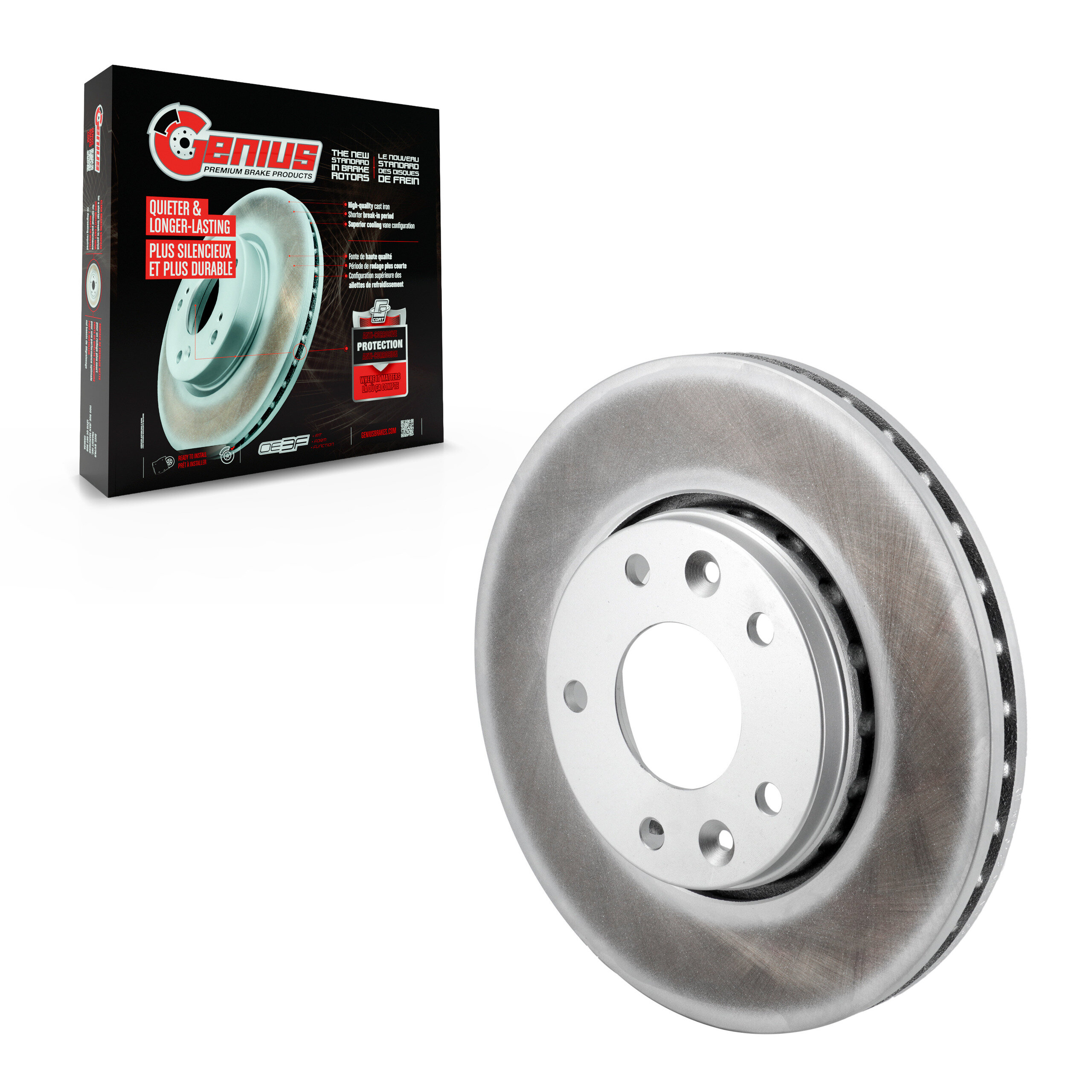 Genius - GCR-981196 - Front Disc Brake Rotor