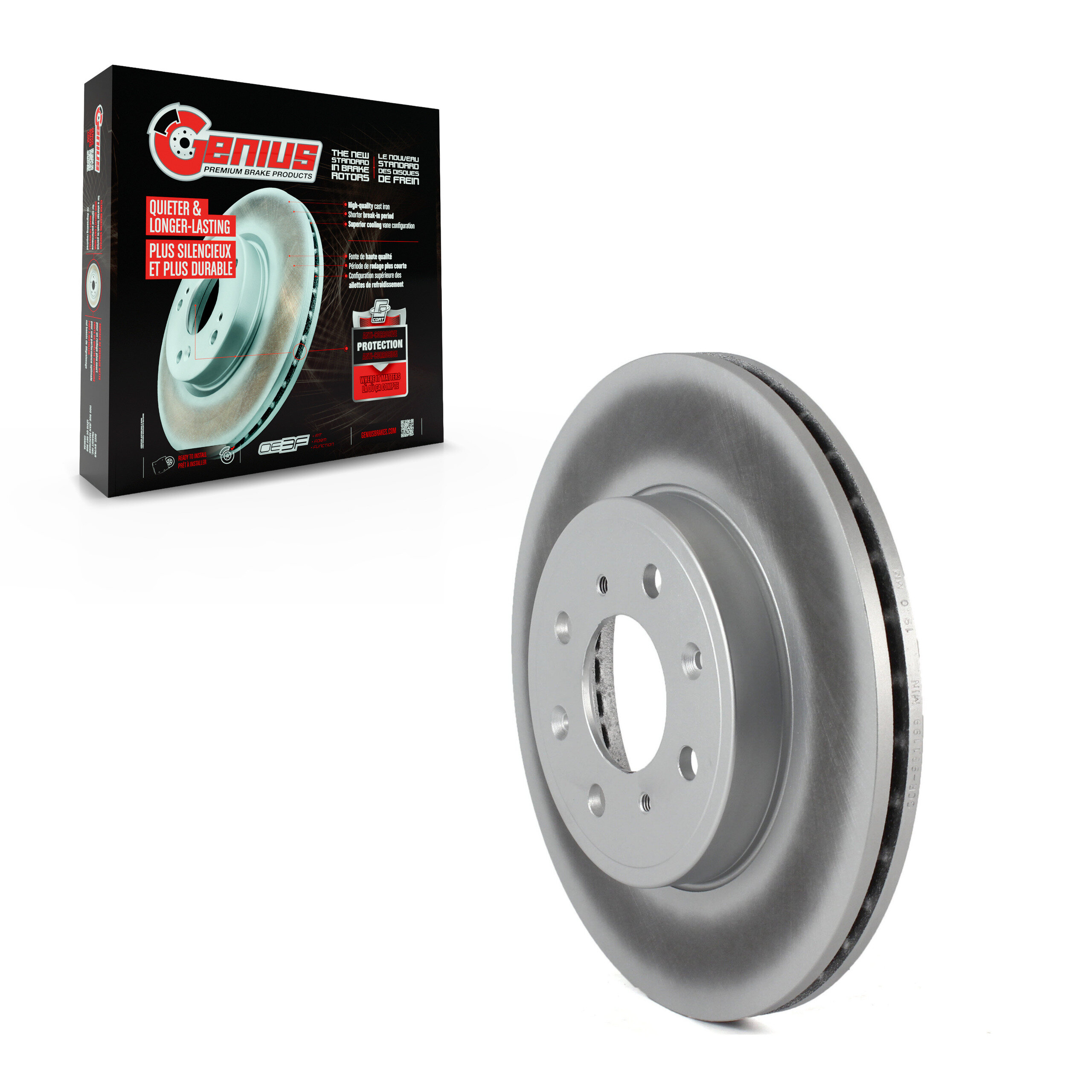 Genius - GCR-981199 - Front Disc Brake Rotor