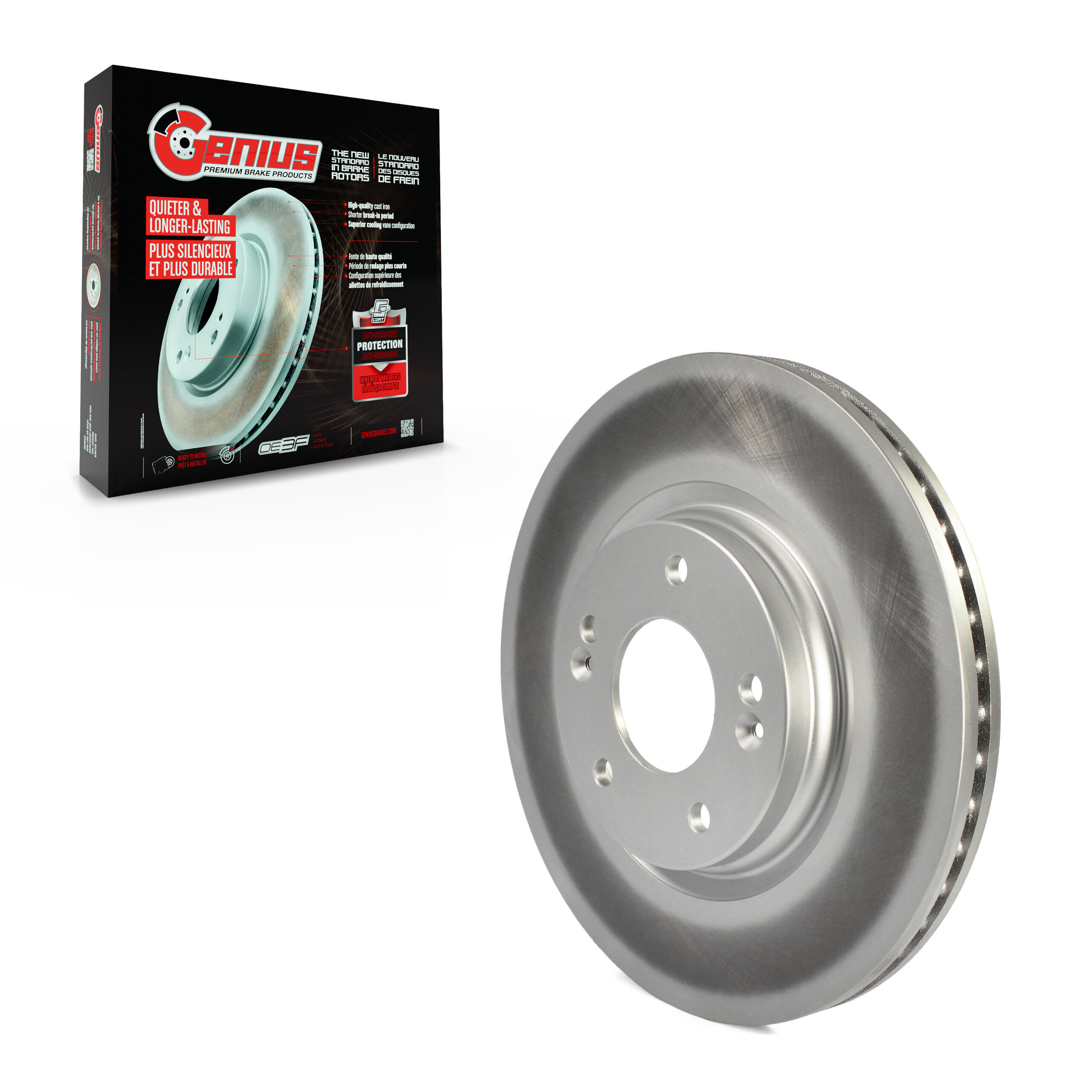 Genius - GCR-981958 - Front Disc Brake Rotor
